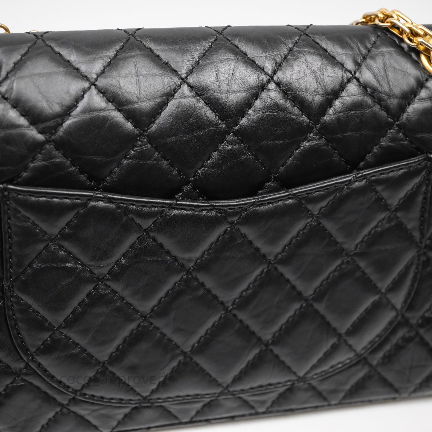 Chanel Reissue 225 Flap Black Aged Calfskin Gold Hardware