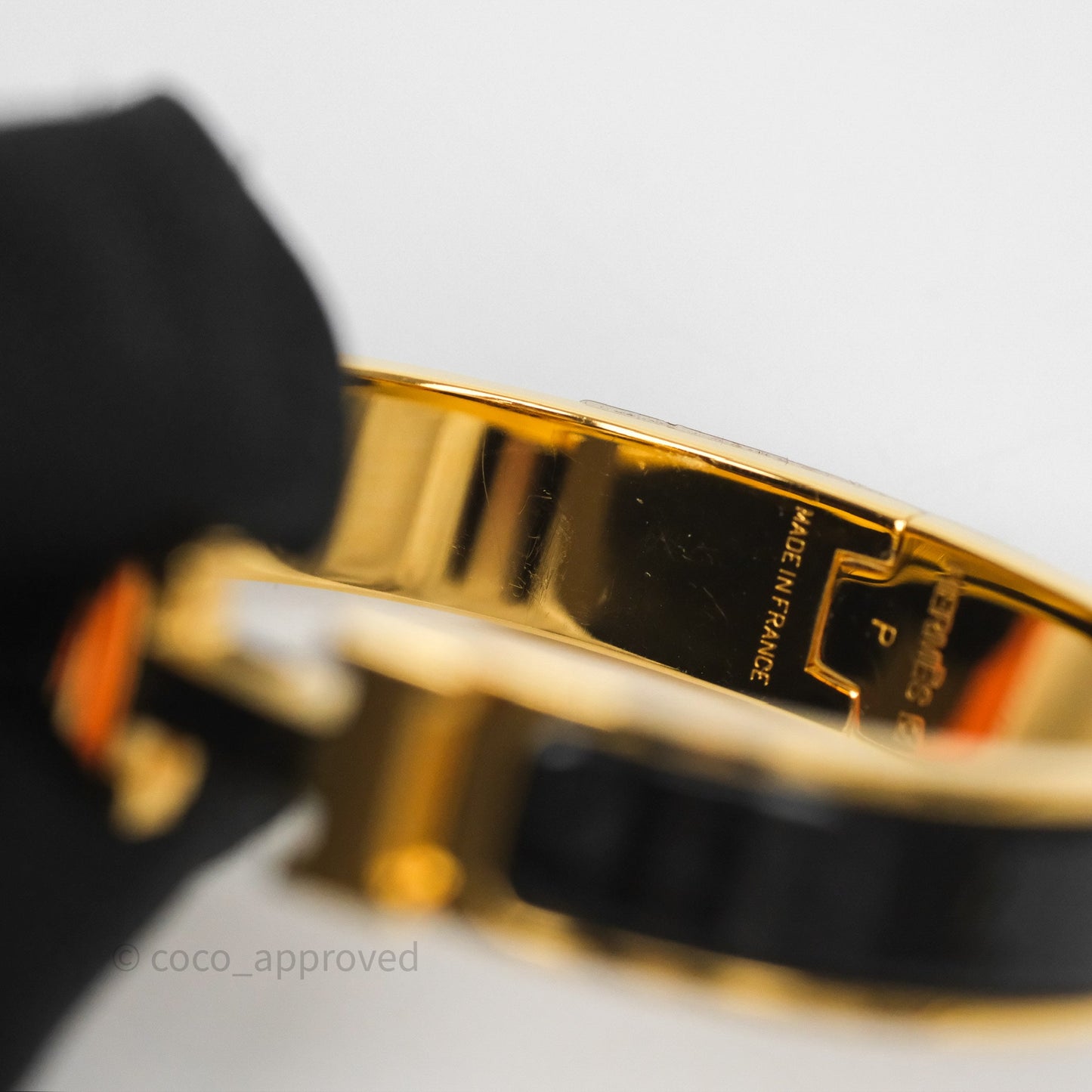 Hermès Clic H Bracelet Black Gold PM