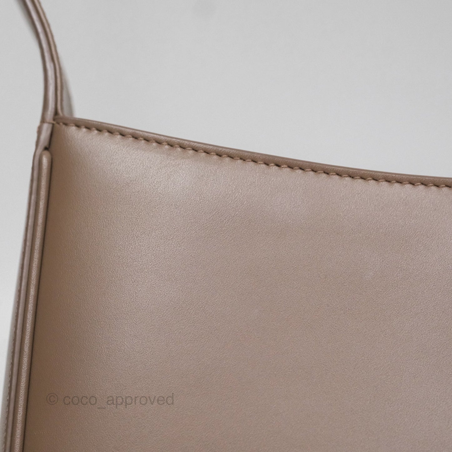 Saint Laurent Le 5 À 7 Taupe Calfskin Bronze Brass Hardware