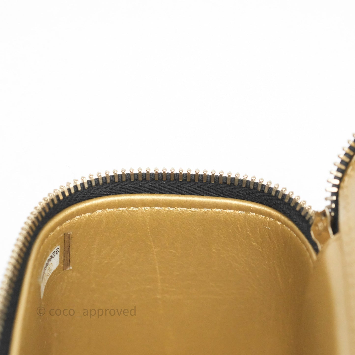 Chanel Quilted Pearl Crush Mini Vanity With Chain Black Lambskin Aged Gold Hardware