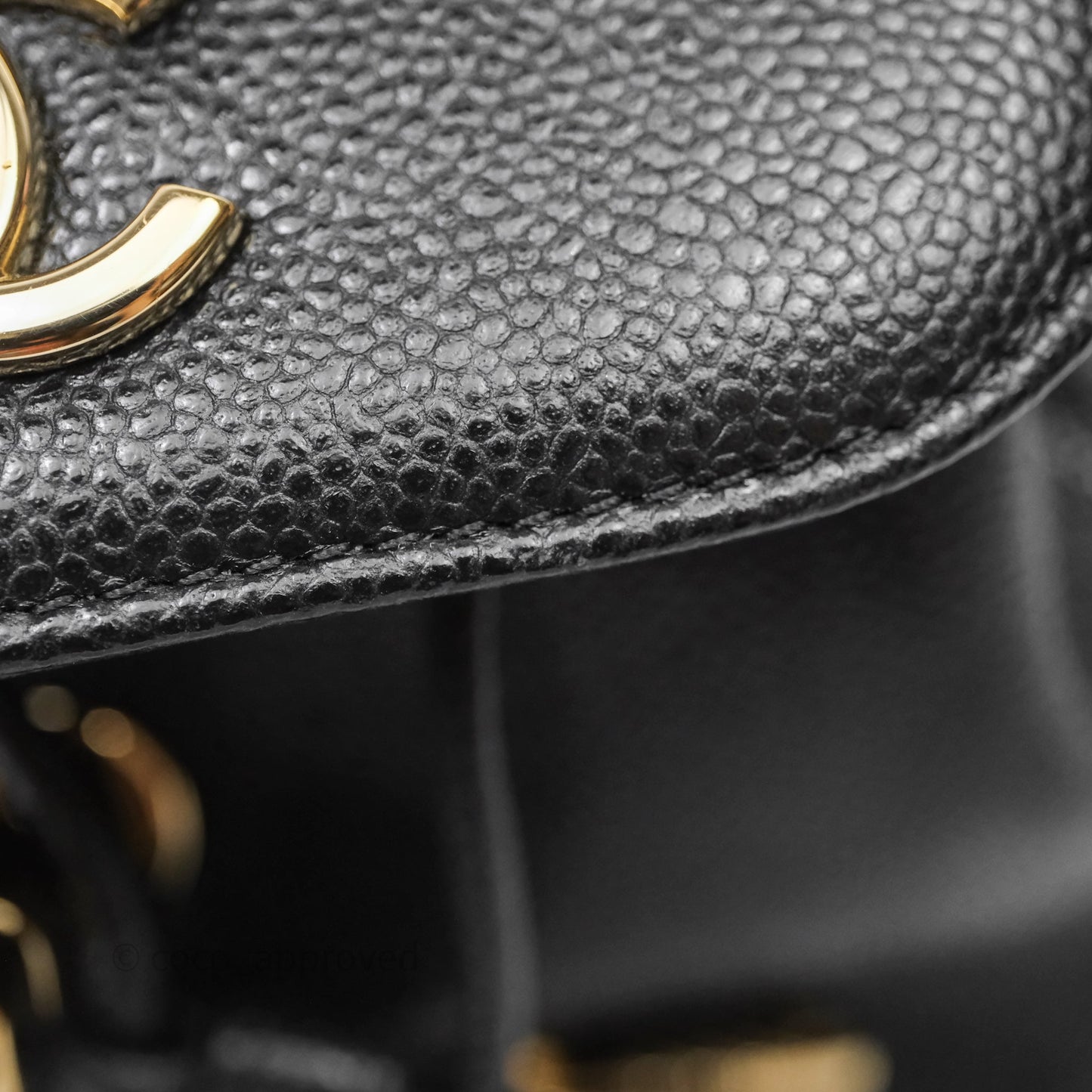 Chanel Quilted Mini Business Affinity Backpack Black Caviar Gold Hardware