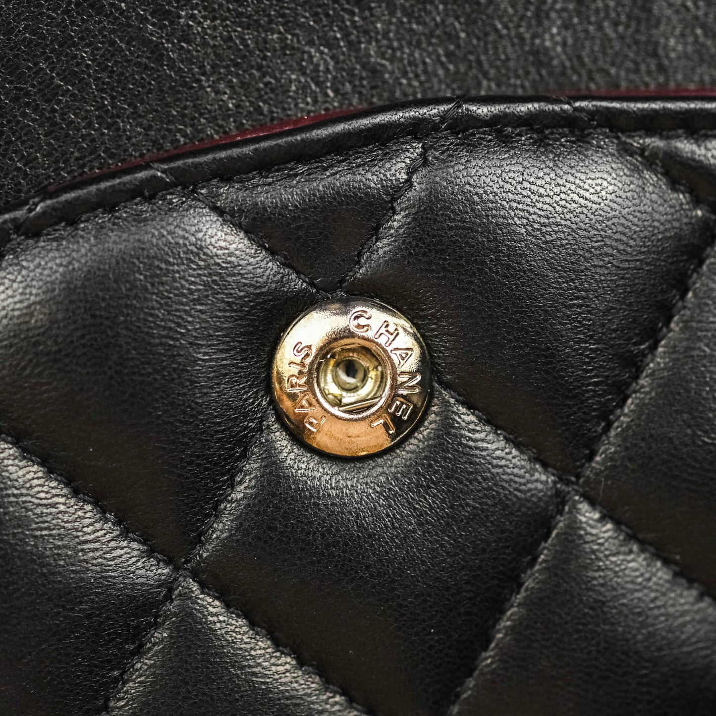 Chanel Classic M/L Medium Double Flap Black Lambskin Silver Hardware