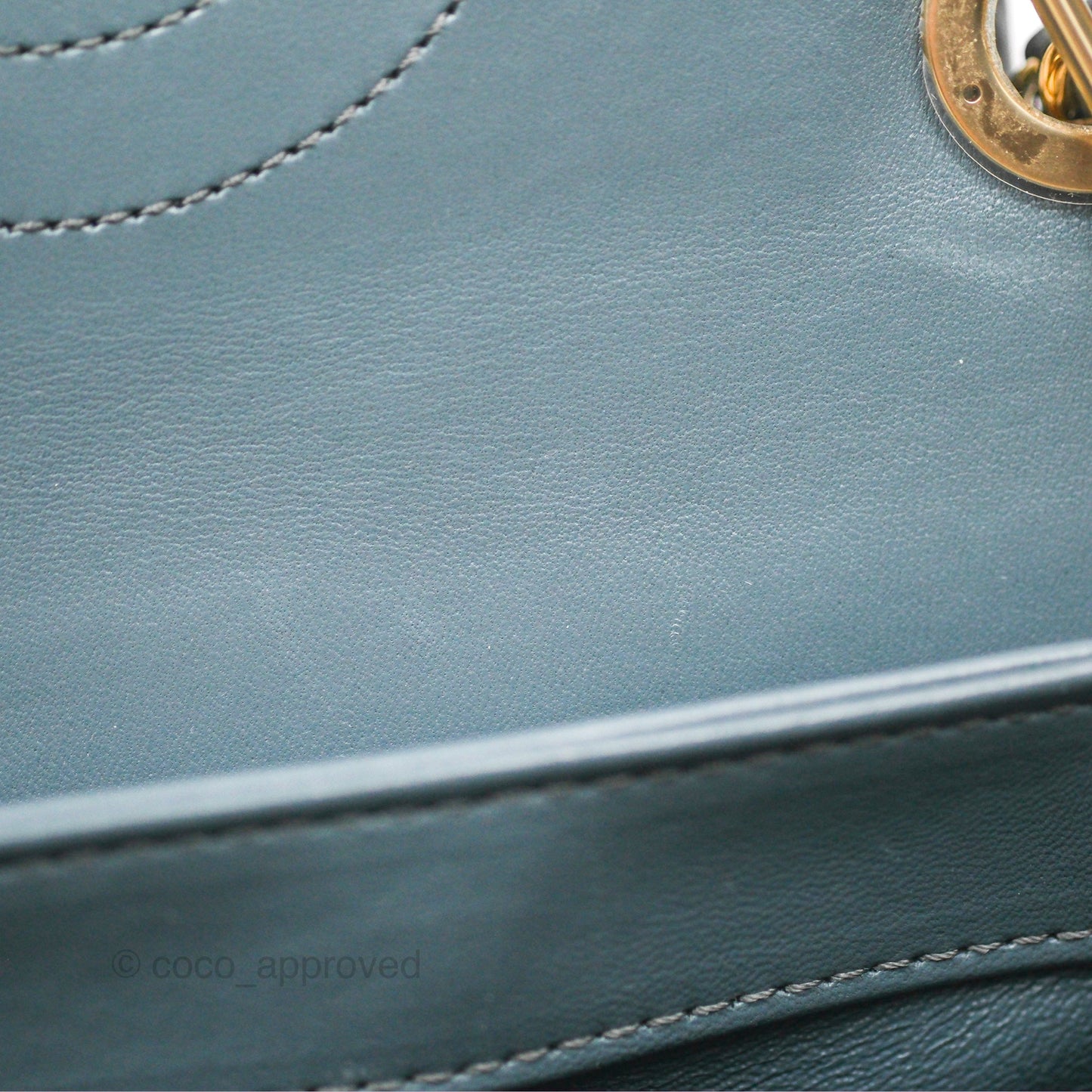 Chanel Small Trendy CC Grey Blue Lambskin Gold Hardware