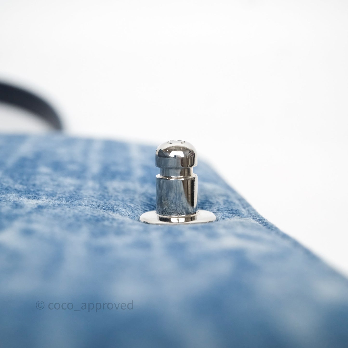 Chanel Medium Boy Blue Denim Tweed Silver Hardware