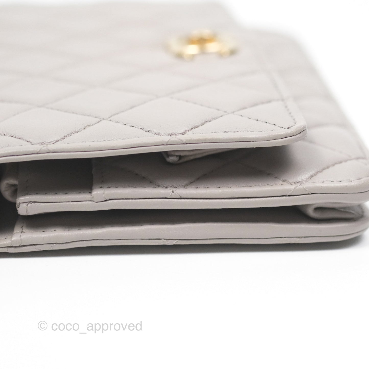 Chanel Trendy CC WOC Quilted Grey Lambskin Gold Hardware