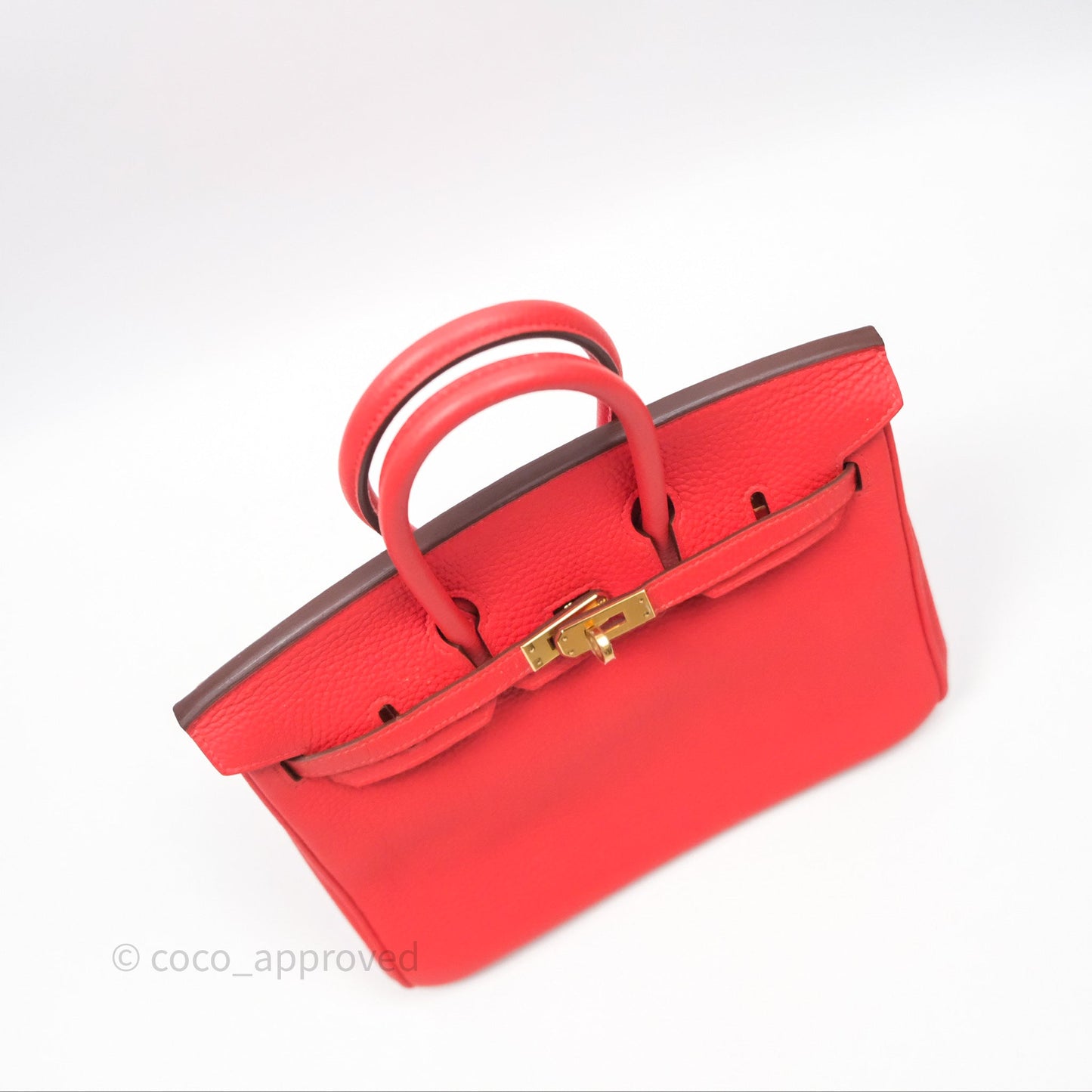 Hermès Birkin 25 Retourne Rouge Tomate S5 Clemence Gold Hardware