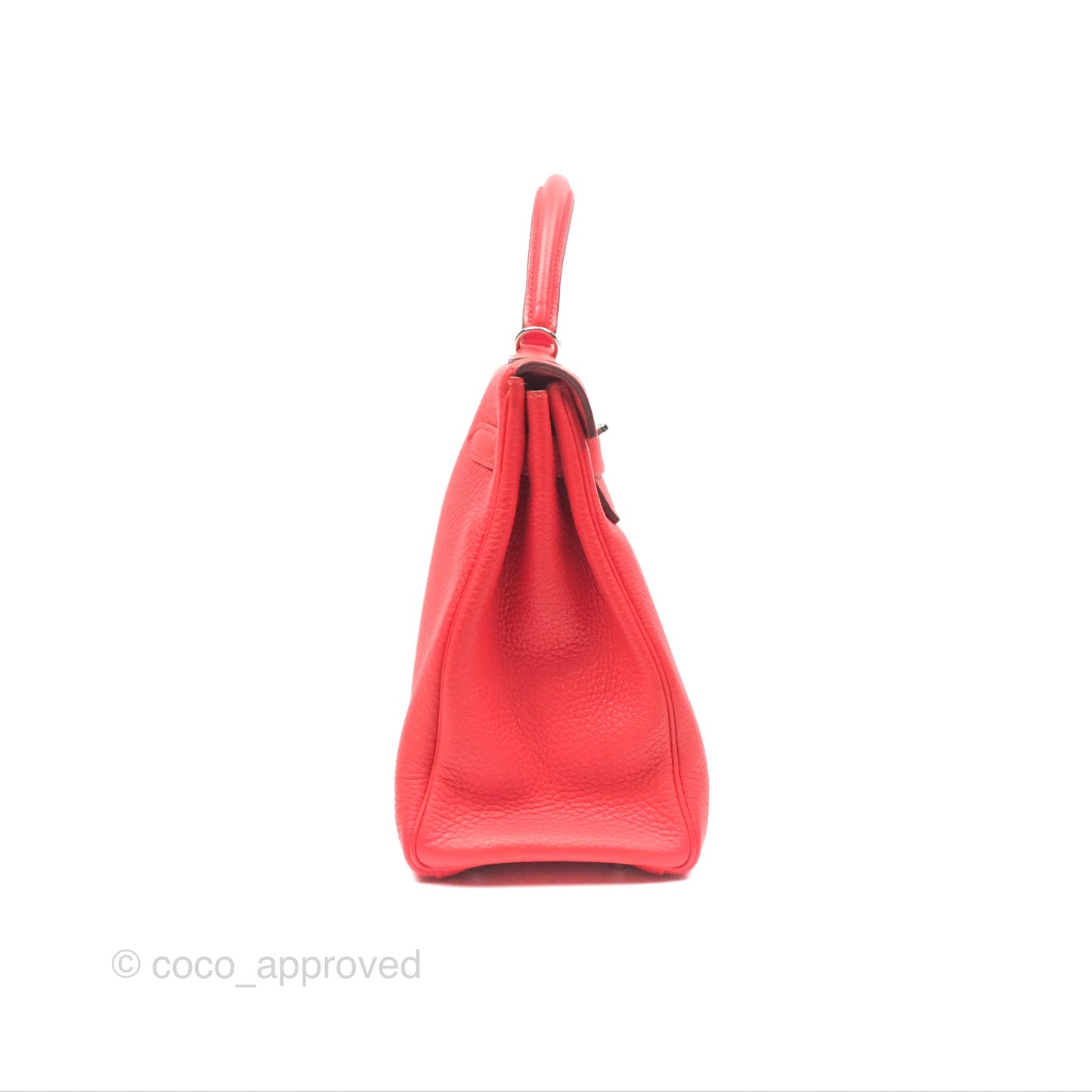 Hermès Kelly 32 Retourne Rose Jaipur Clemence Palladium Hardware