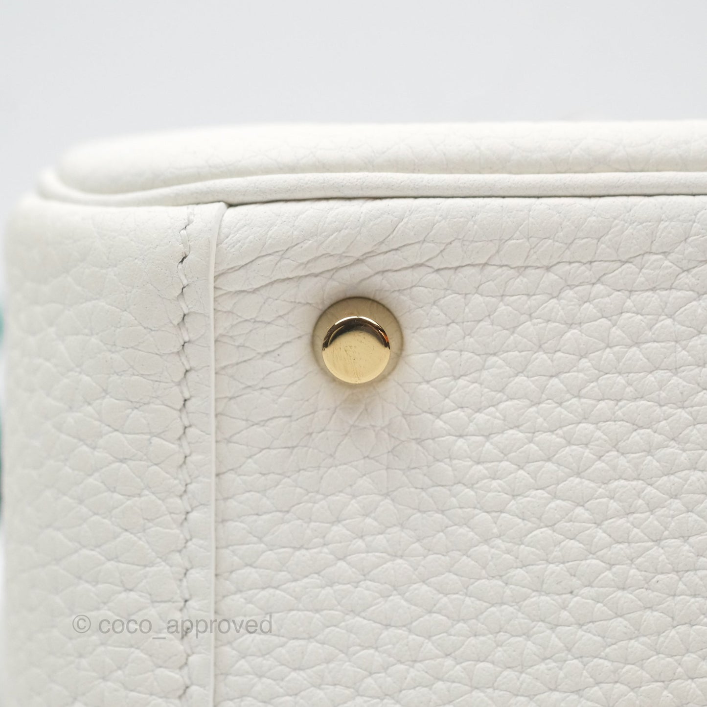 Hermès Mini Lindy 20 New White 0U Clemence Gold Hardware