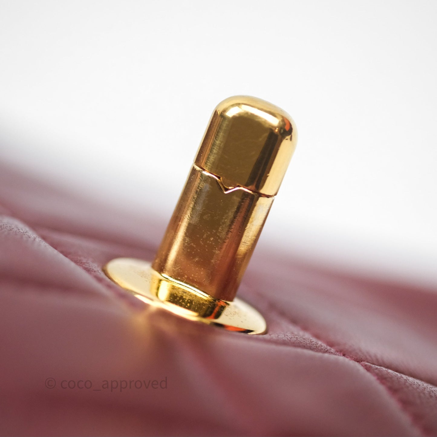 Chanel Vintage Mini Square Burgundy Lambskin 24K Gold Hardware