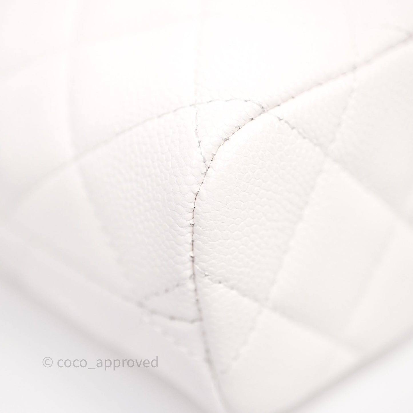 Chanel Quilted Hobo With Chain White Caviar Gold Hardware