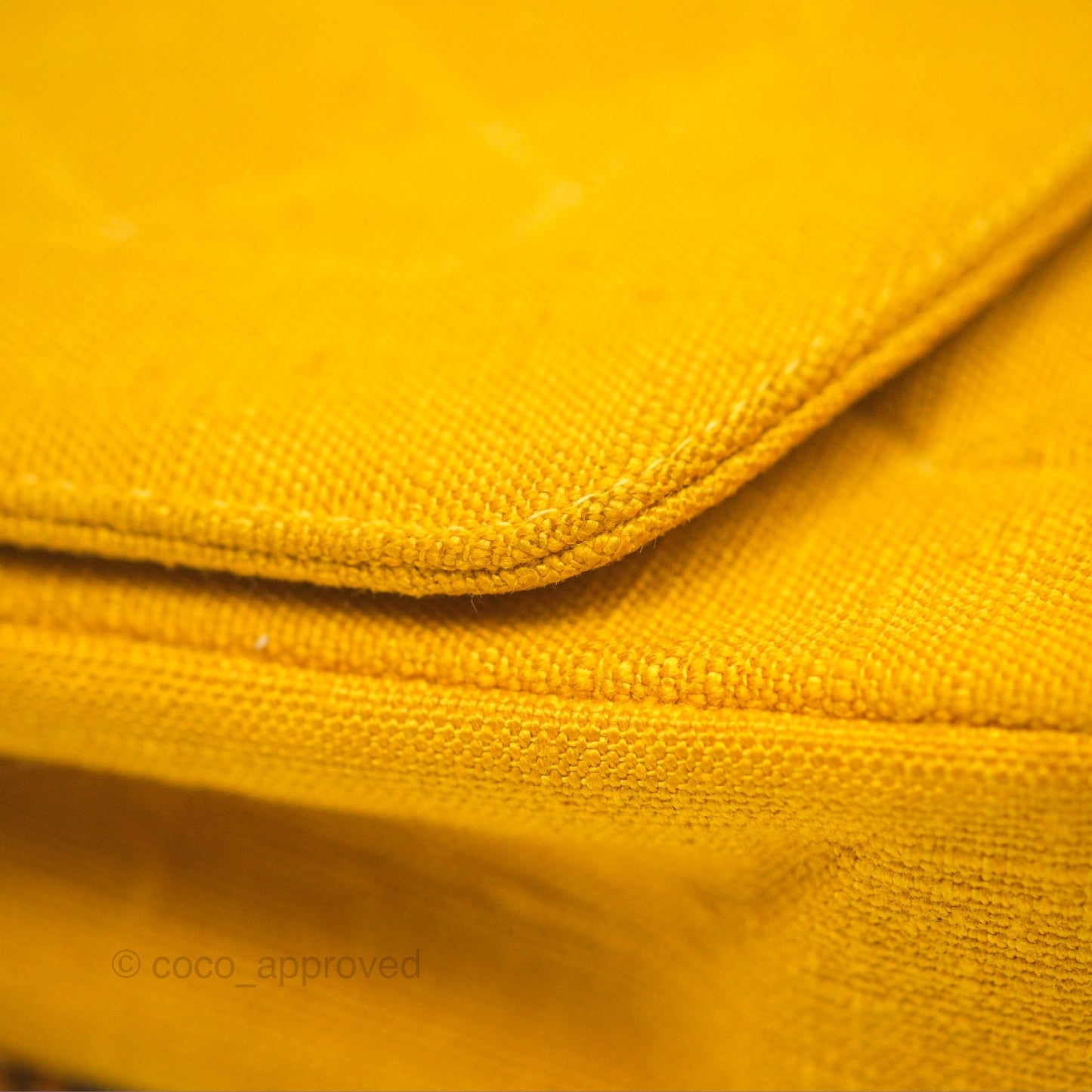 Chanel Vintage Small Classic Diana Flap Bag Yellow Linen Fabric 24K Gold Hardware