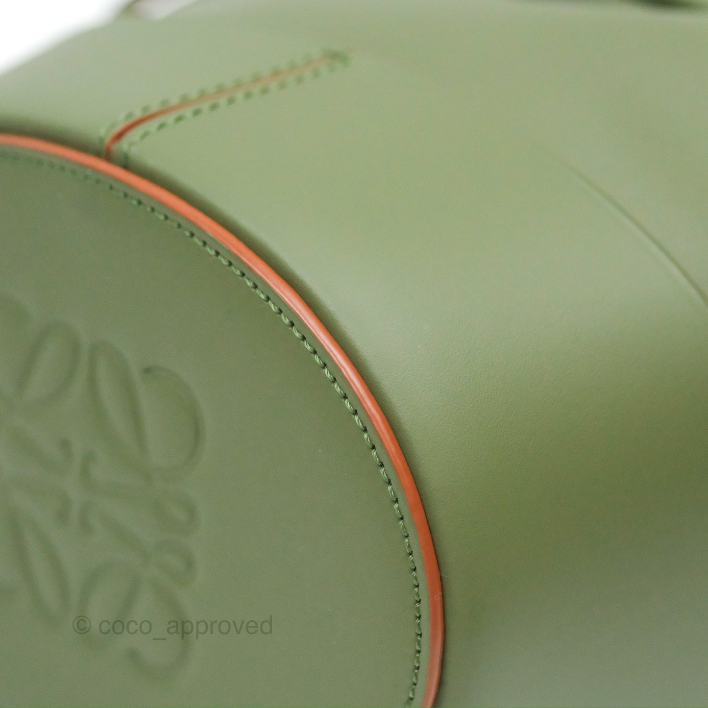 Loewe Mini Balloon Bucket Bag Green Calfskin