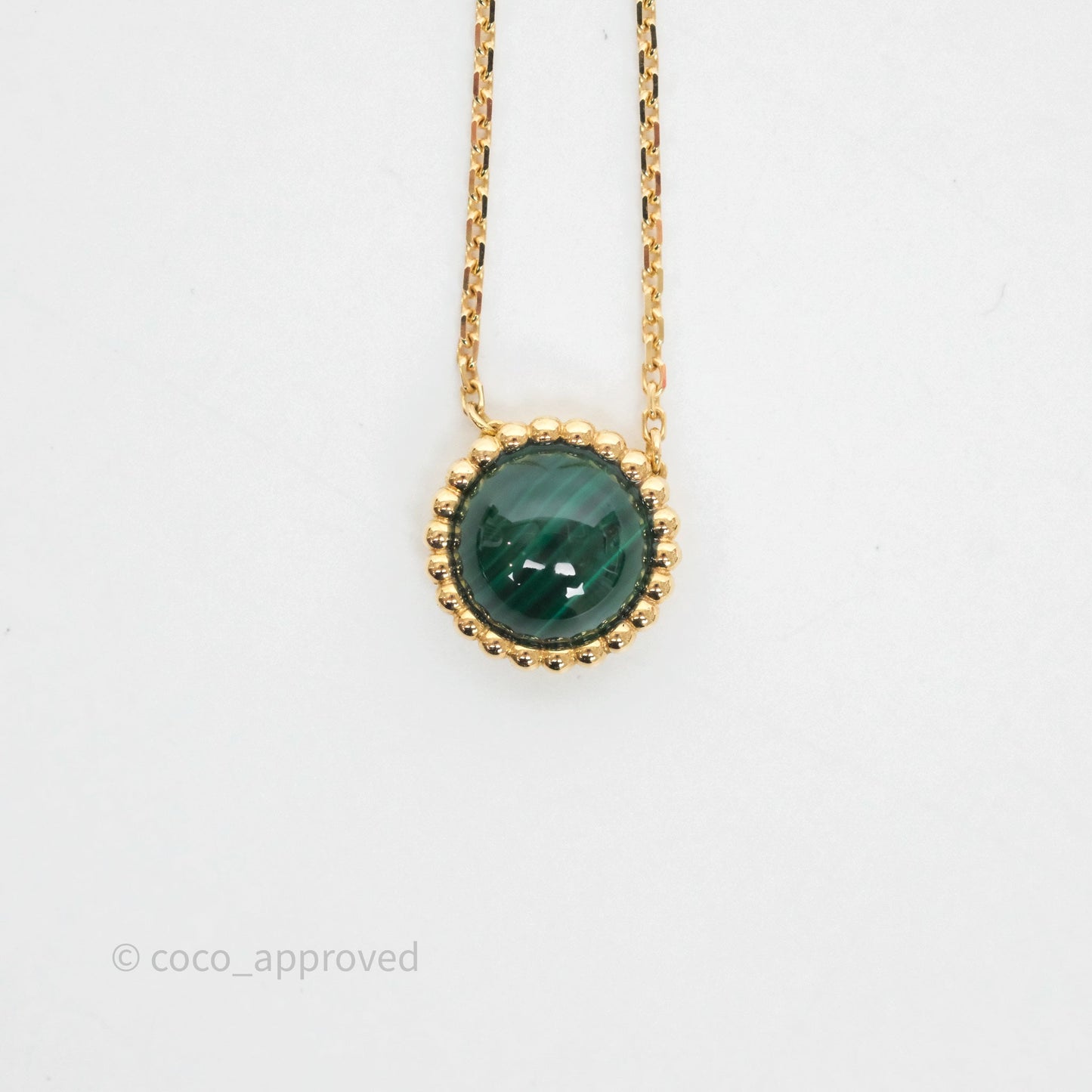 Van Cleef & Arpels Perlée Couleurs Pendant Malachite Yellow Gold
