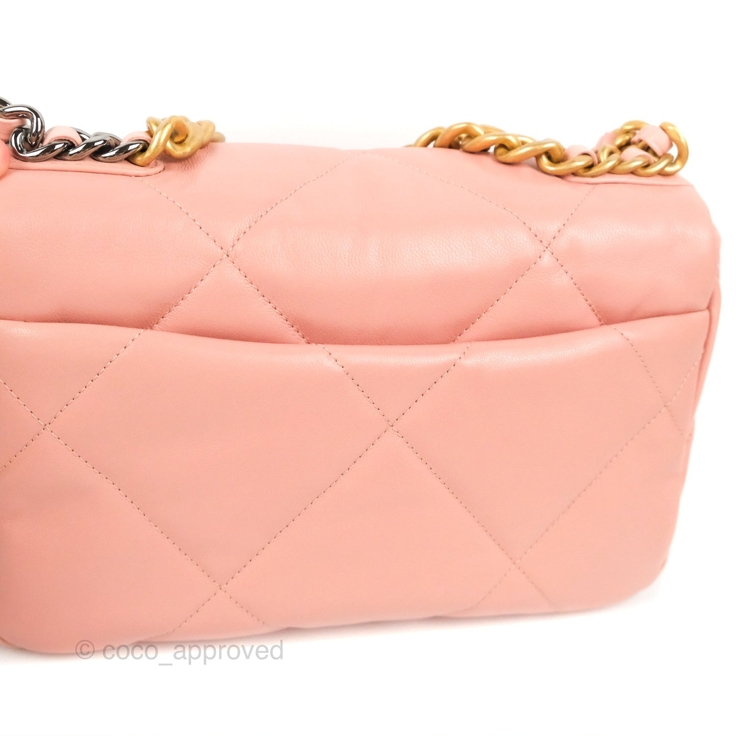 Chanel 19 Small Blush Pink Goatskin Mixed Hardware