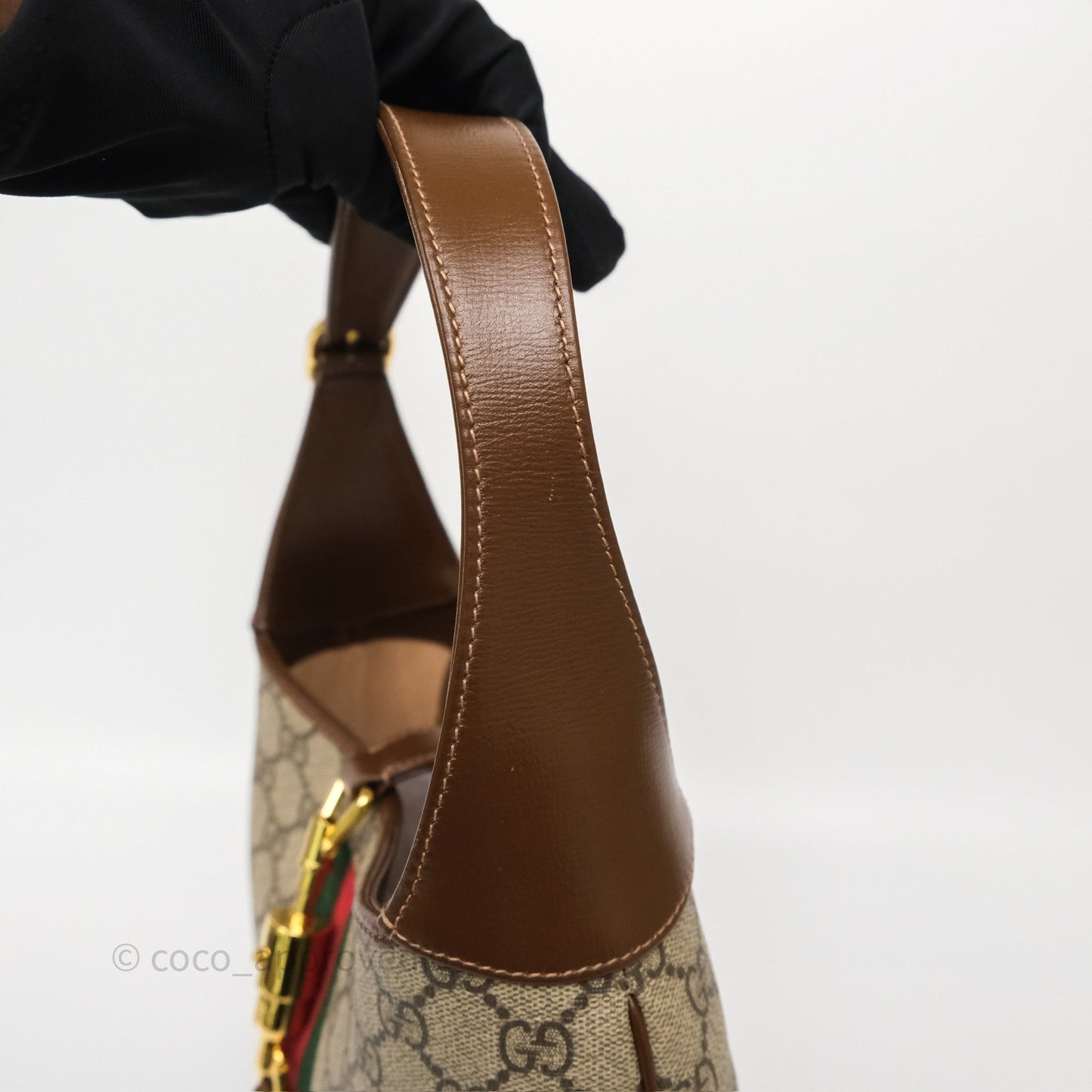 Gucci Jackie 1961 Small Shoulder Bag Beige/Ebony GG Supreme Canvas