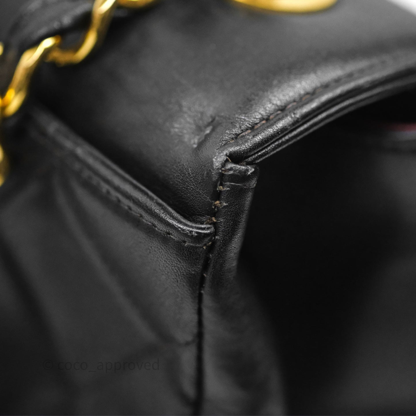 Chanel Vintage Maxi Quilted CC Flap Bag Black Lambskin Gold Hardware