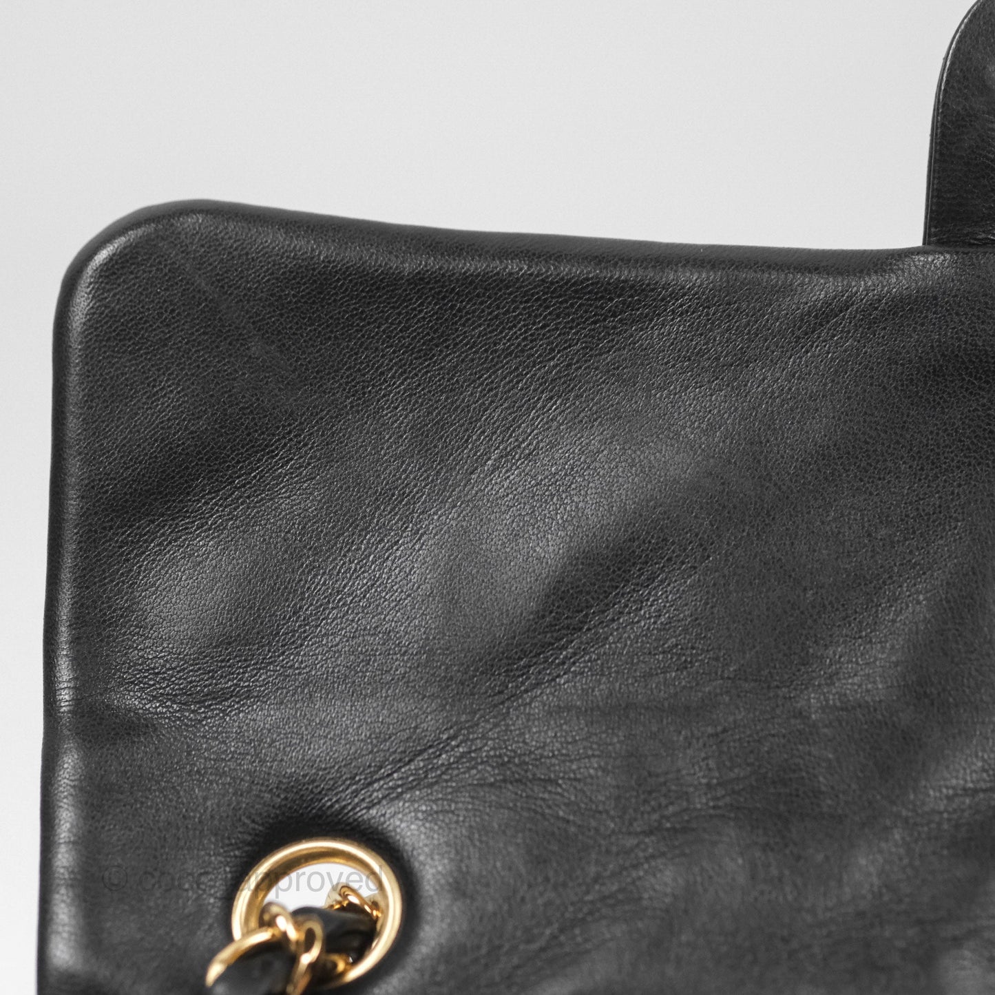 Chanel Quilted East West Flap Bag Black Lambskin Gold Hardware
