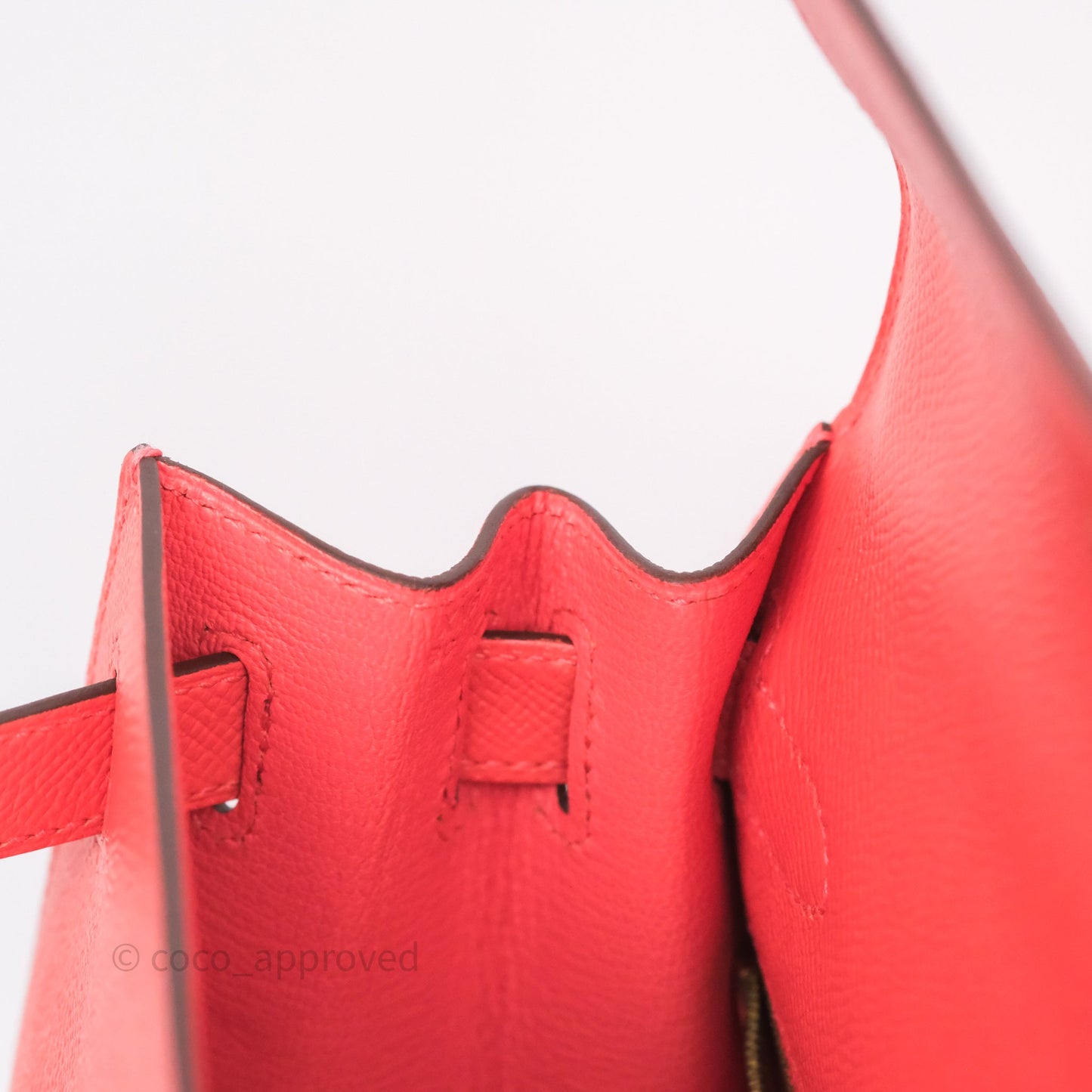 Hermès Sellier Kelly 28 Rose Jaipur Epsom Gold Hardware