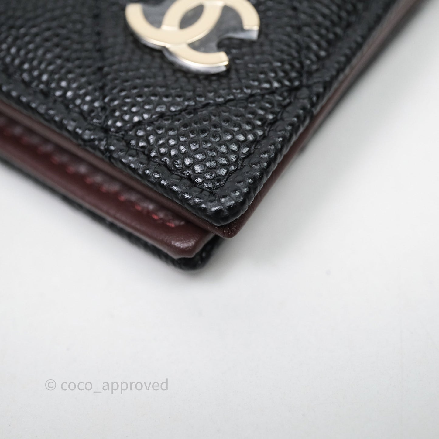Chanel Quilted Classic Flap Card Holder Black Caviar Gold Hardware 23C