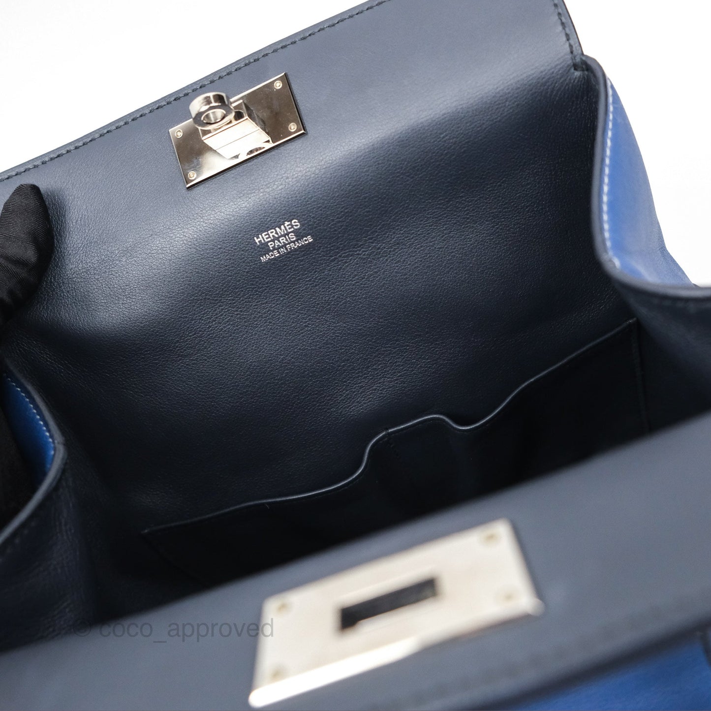 Hermès ToolBox 20 Bleu Agate R2 Swift Palladium Hardware