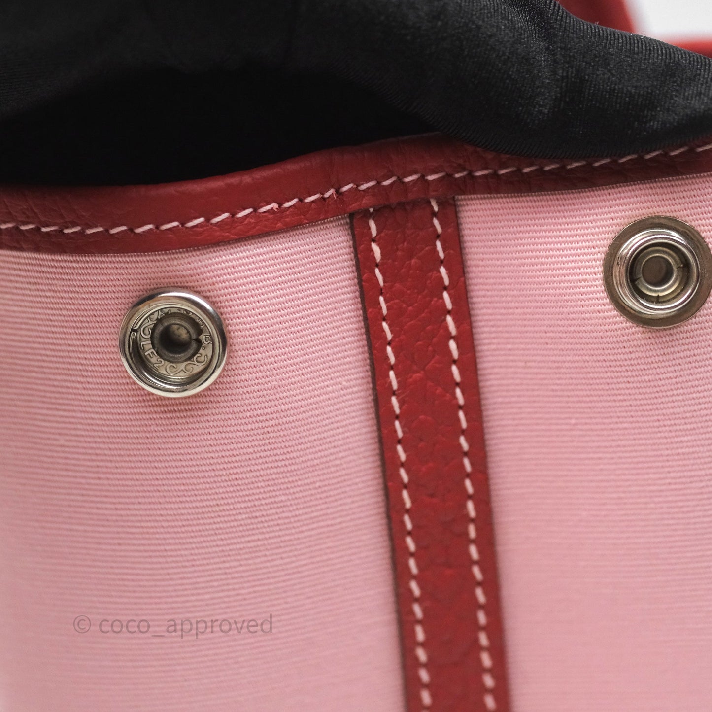 Hermès Garden Party 30 Canvas Rose Sakura 3Q/ Rouge Duchesse 2V