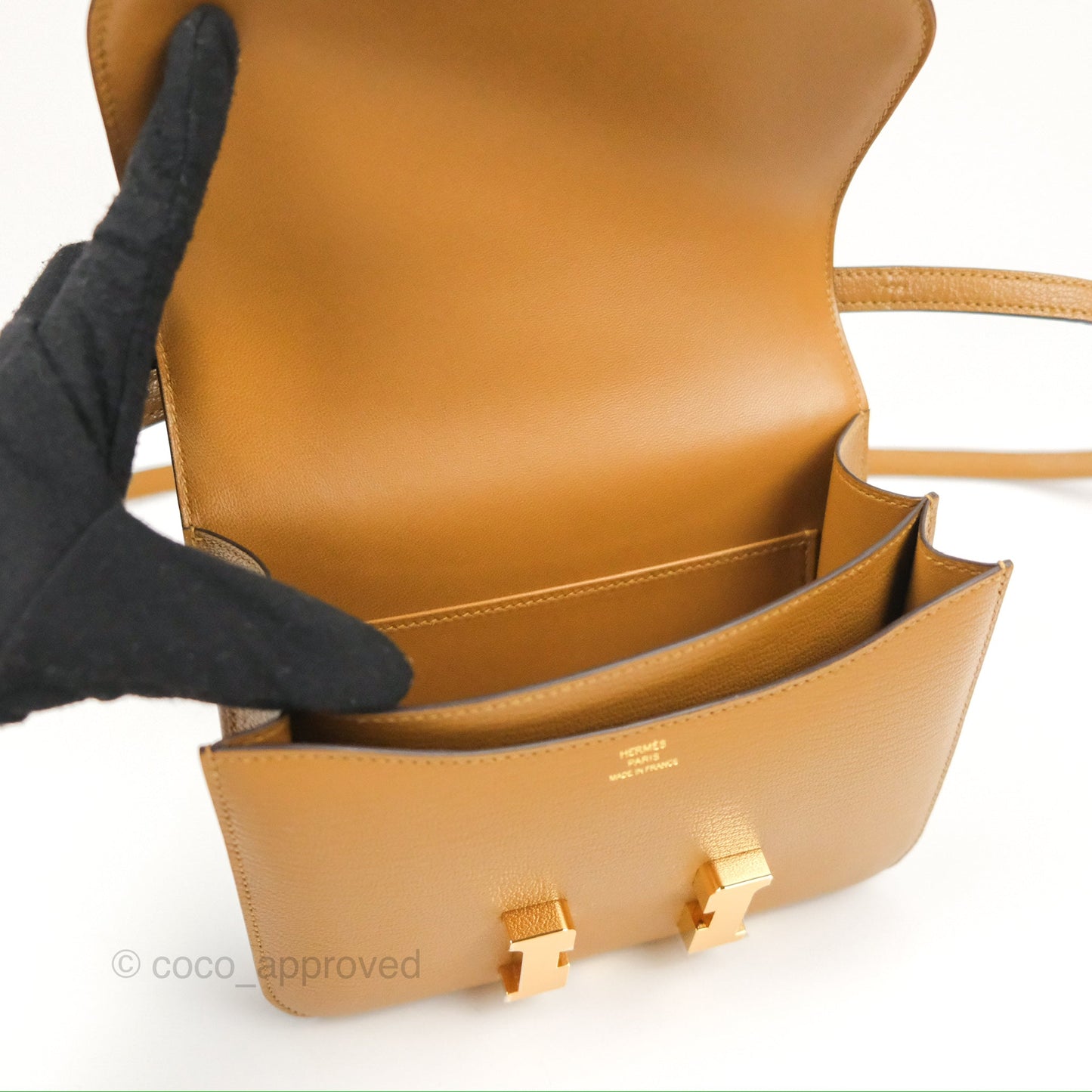 Hermès Constance Mini 18cm Kraft Chevre Mysore Gold Hardware