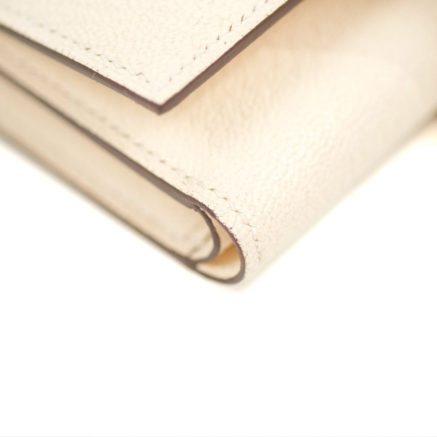 Hermes Bearn Trifold Compact Wallet Nata Epsom Gold Hardware