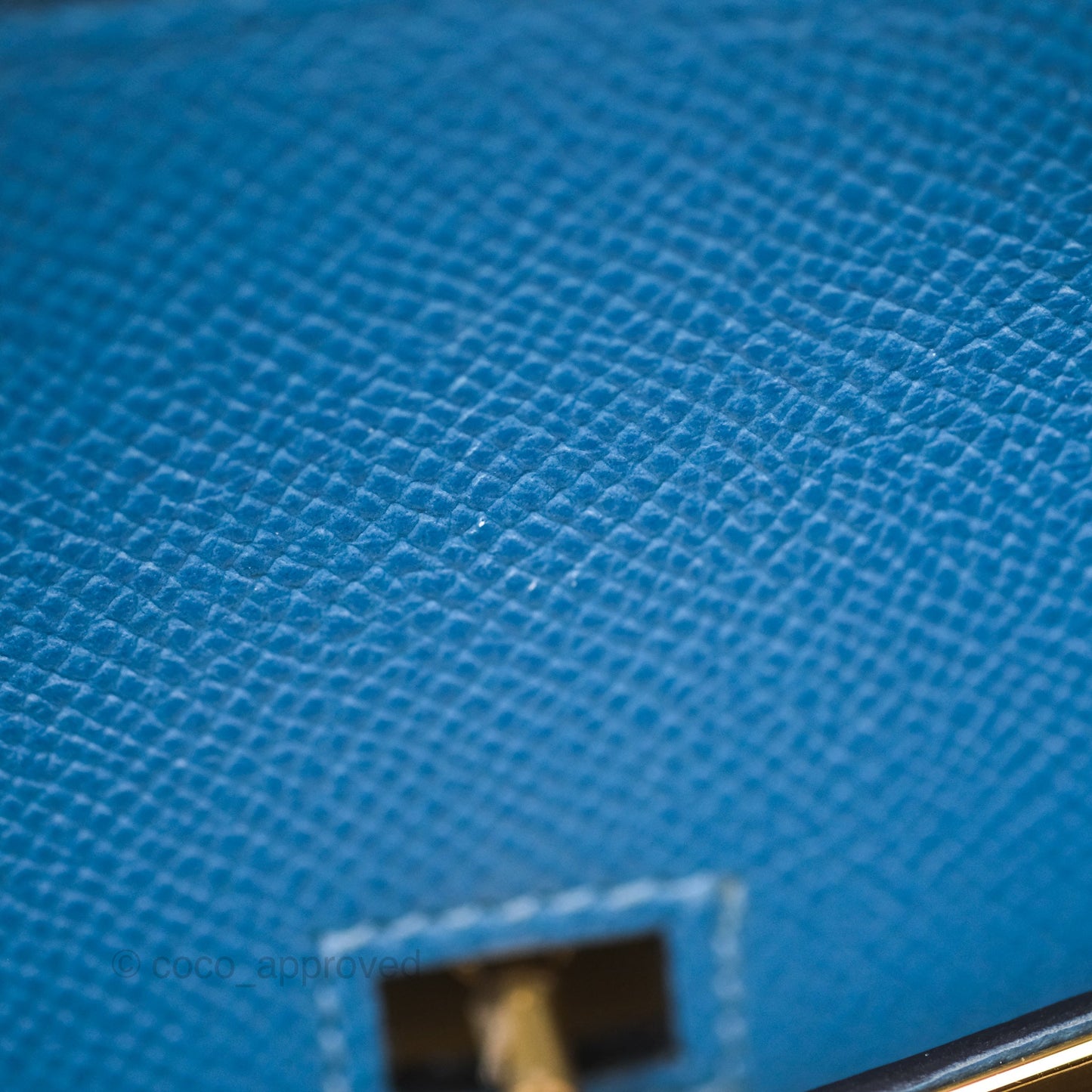 Hermès Birkin 30 Retourne Bleu Brighton 7E Epsom Gold Hardware