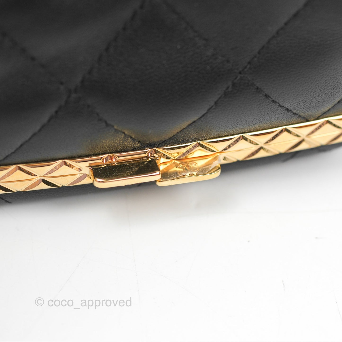 Chanel Small Bucket With Chain Black Lambskin Gold Hardware