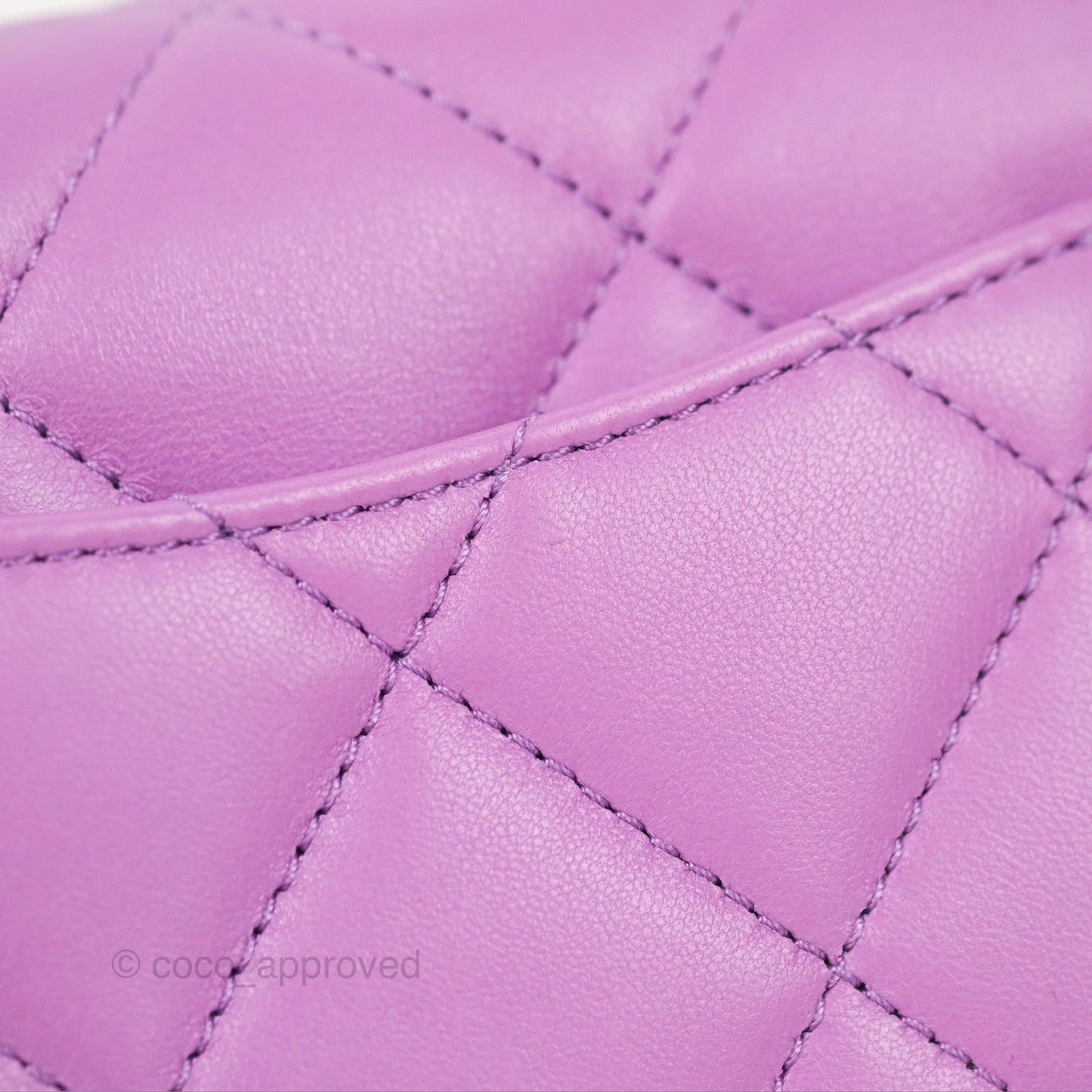 Chanel Quilted Mini CC Funky Town Flap Purple Lambskin Gold Hardware