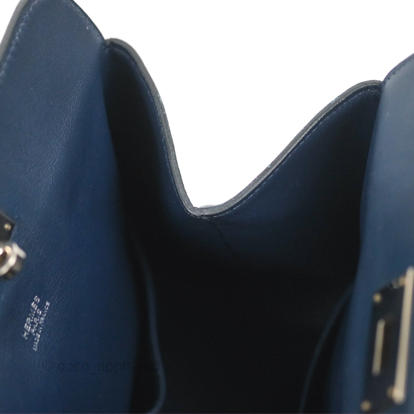 Hermès ToolBox 20 Navy Swift Palladium Hardware