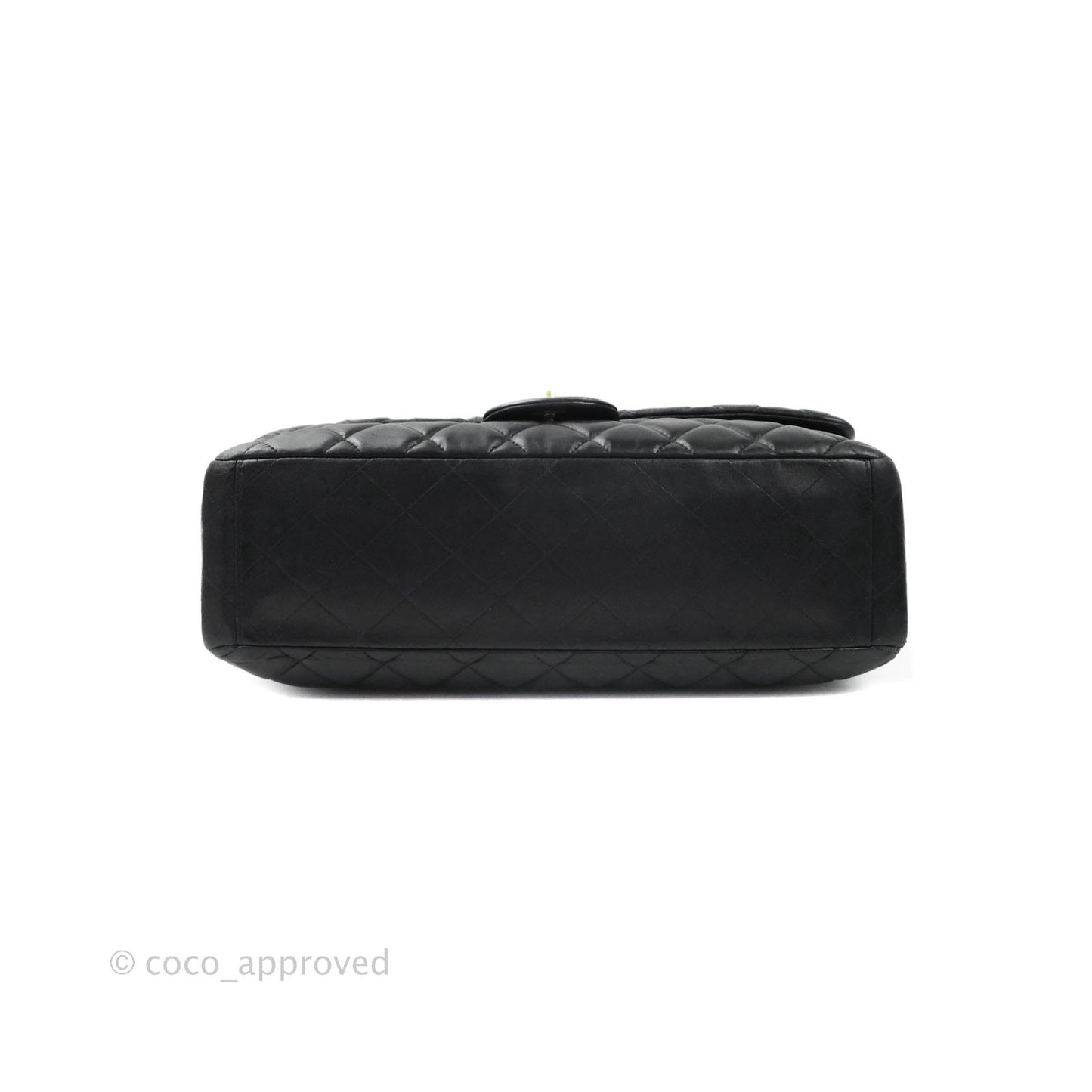 Chanel Single Flap Maxi Lambskin Black Gold Hardware