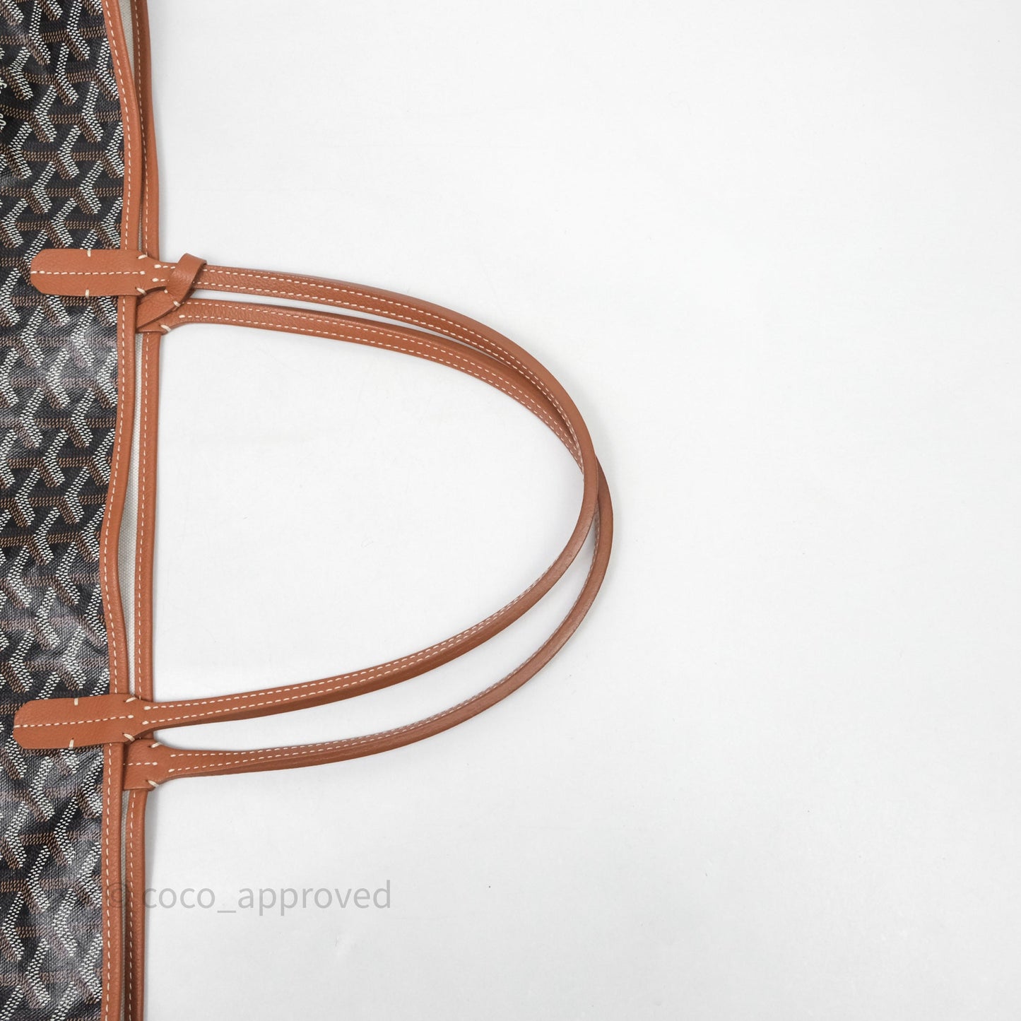 Goyard St Louis Tote GM Tan Black