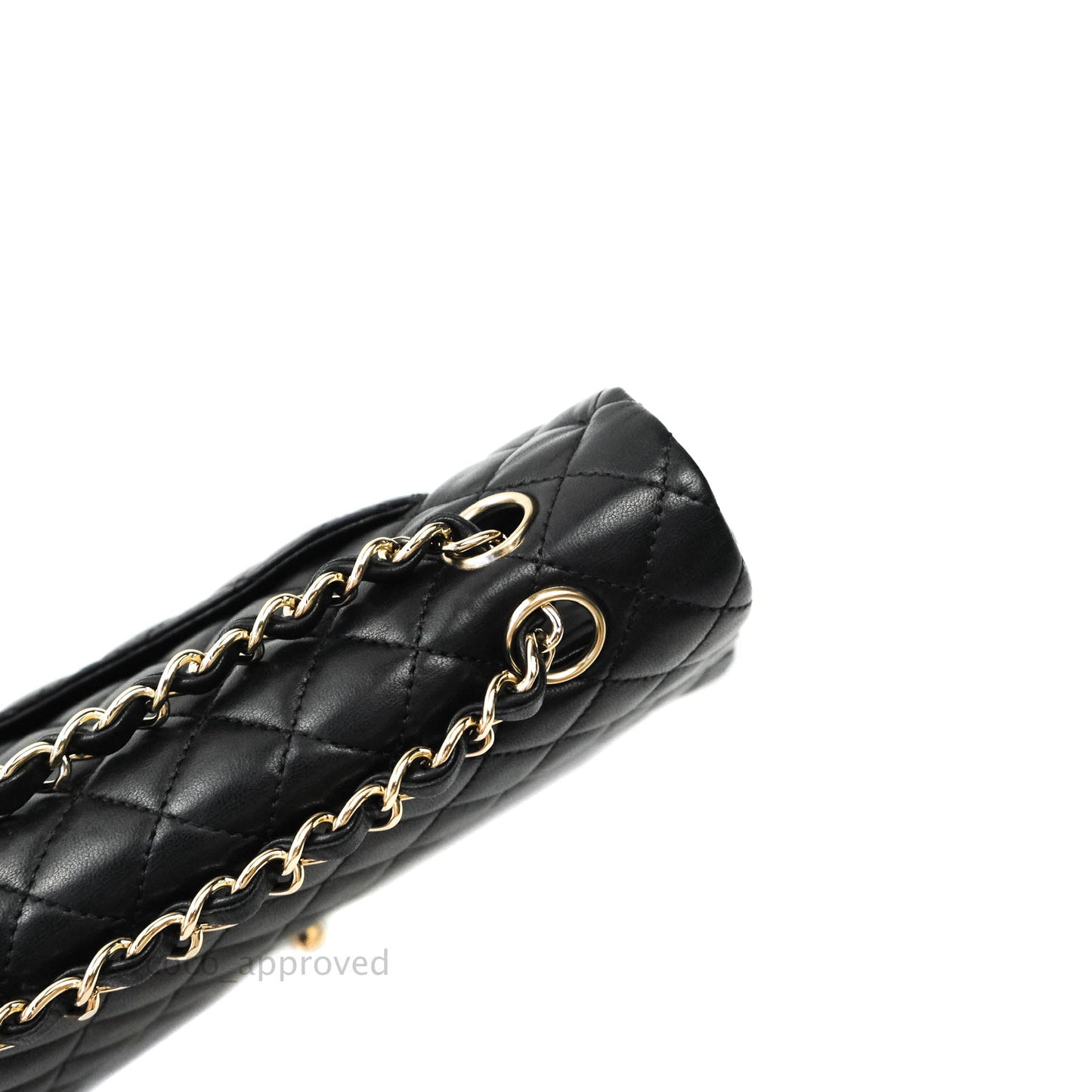 Chanel Classic M/L Medium Quilted Black Flap With Valentines Charms Lambskin Gold Hardware