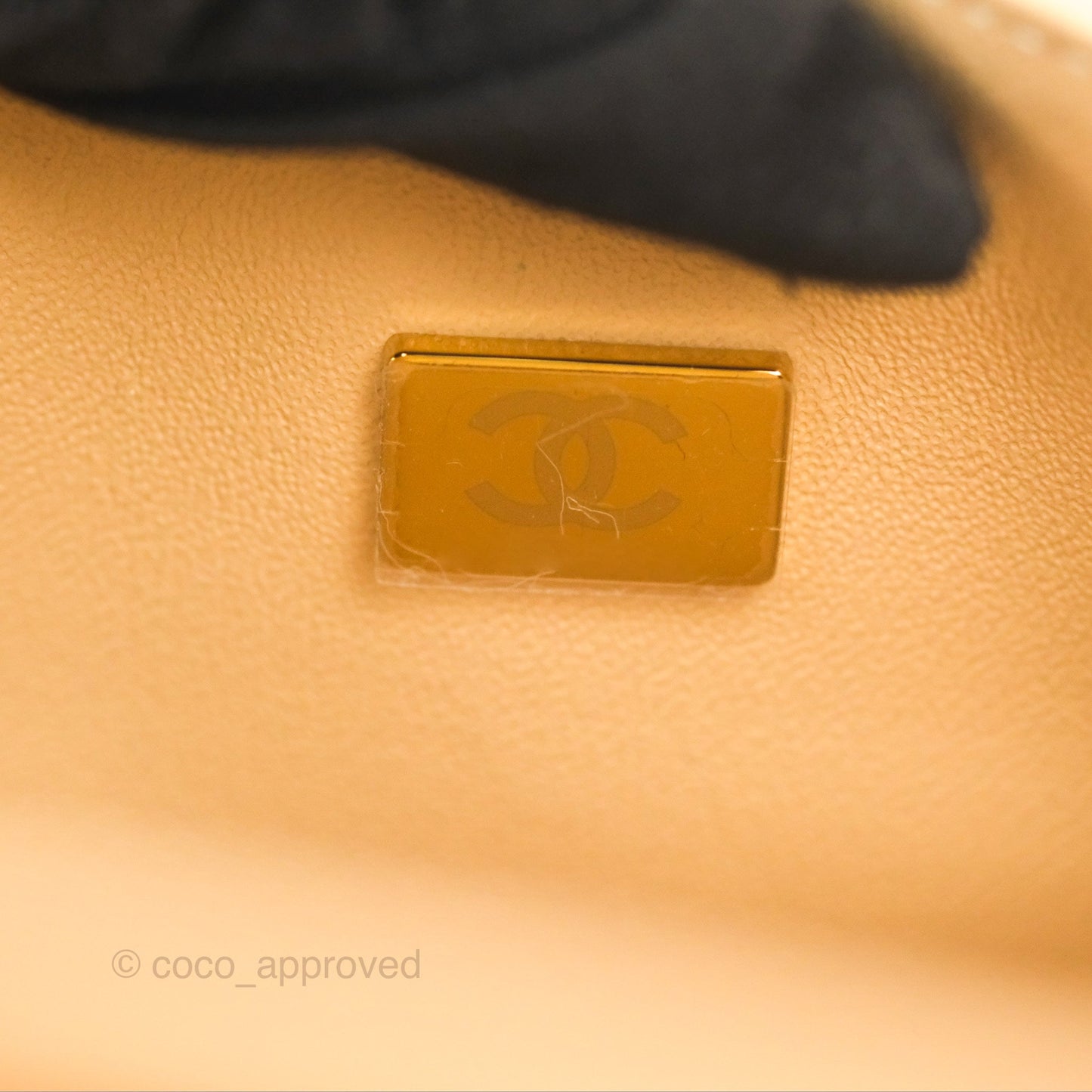 Chanel Small Quilted Classic Flap Beige Lambskin Gold Hardware