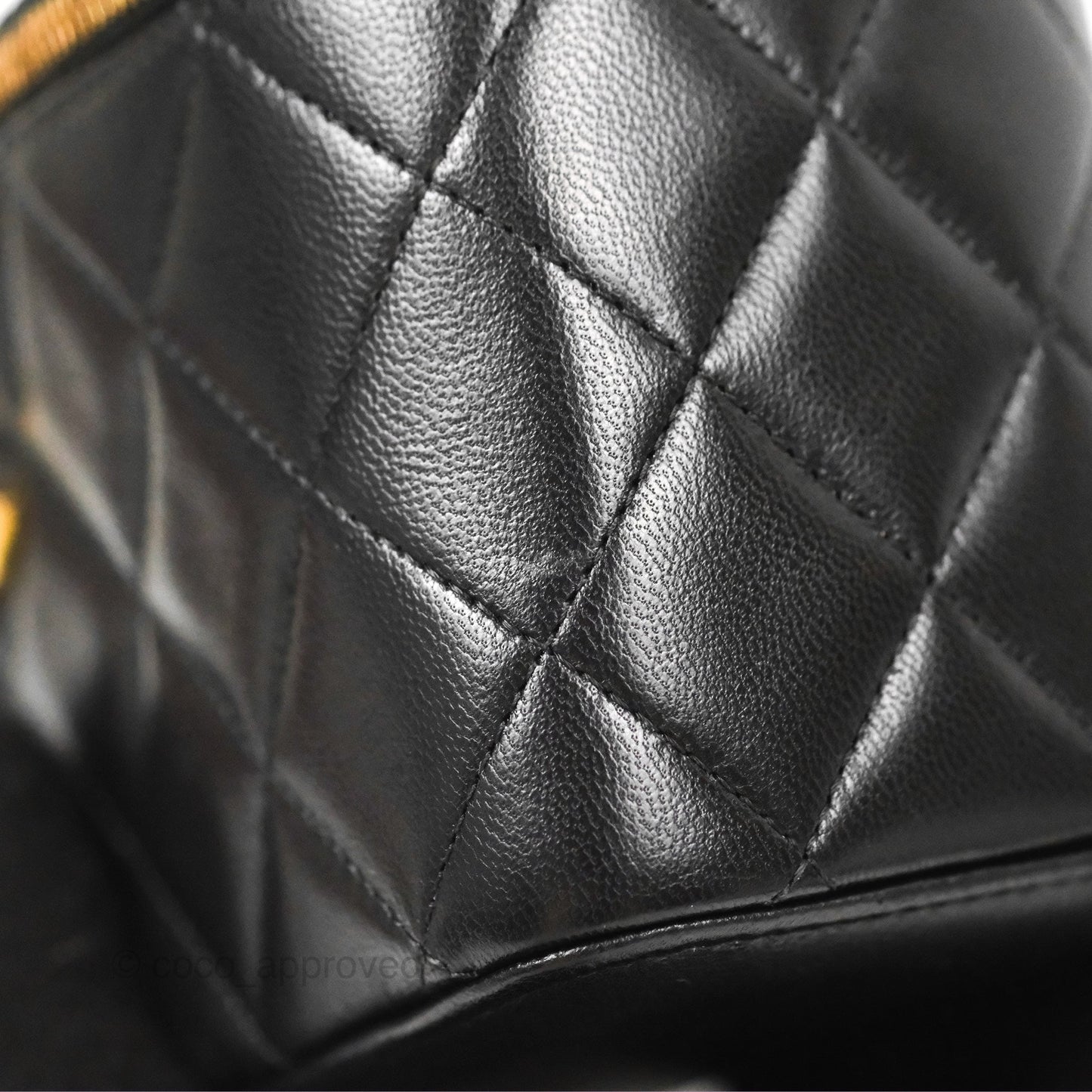 Chanel Vanity With Chain Black Goatskin Aged Gold Hardware