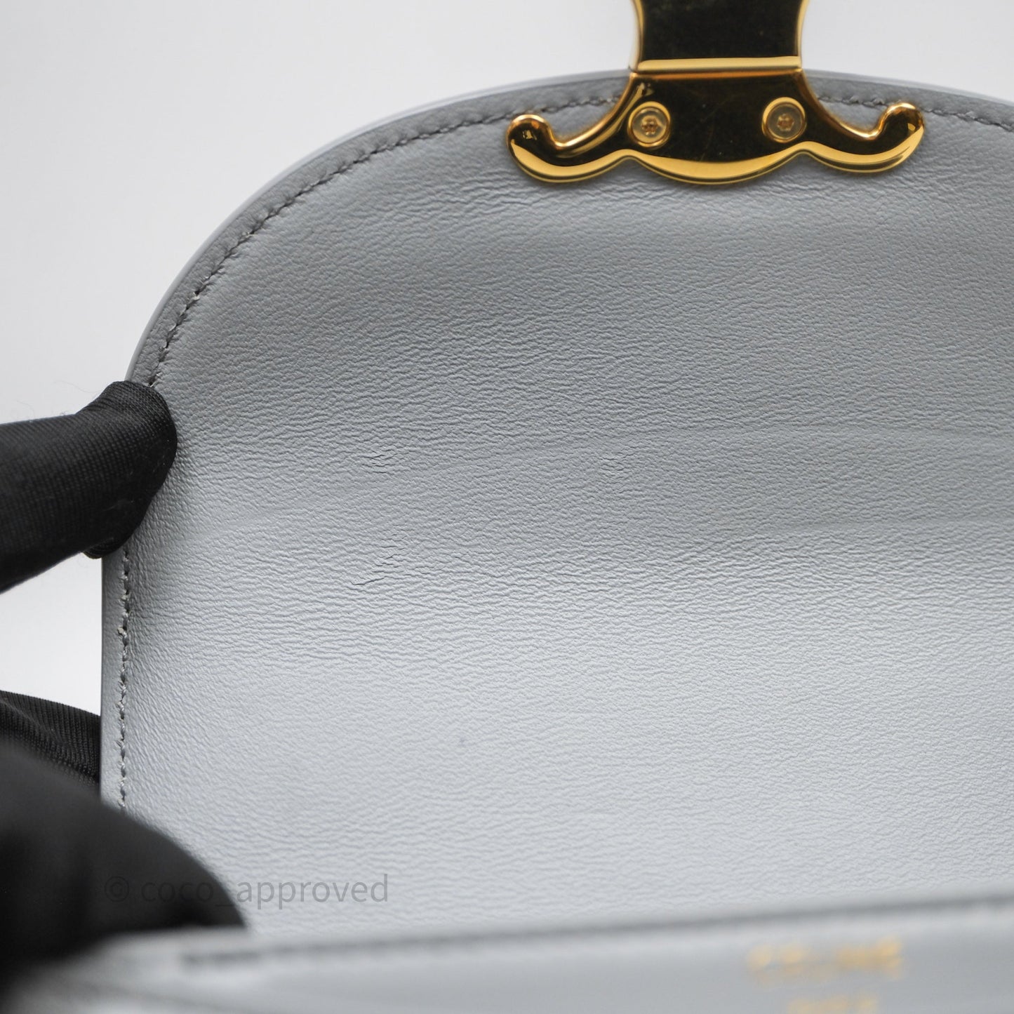 Celine Mini Besace Clea Grey Shiny Calfskin