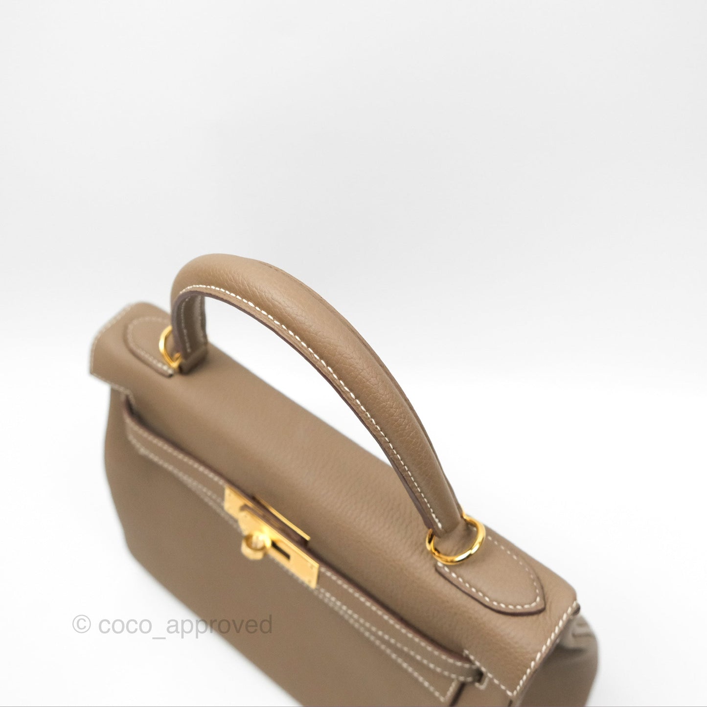 Hermès Kelly 28 Retourne Etoupe Togo Gold Hardware