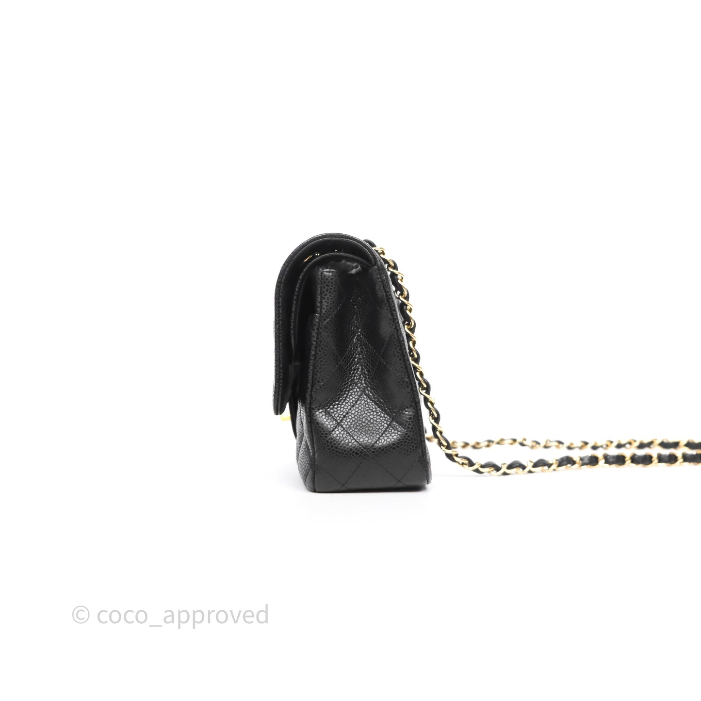 Chanel Classic M/L Medium Flap Quilted Black Caviar Gold Hardware