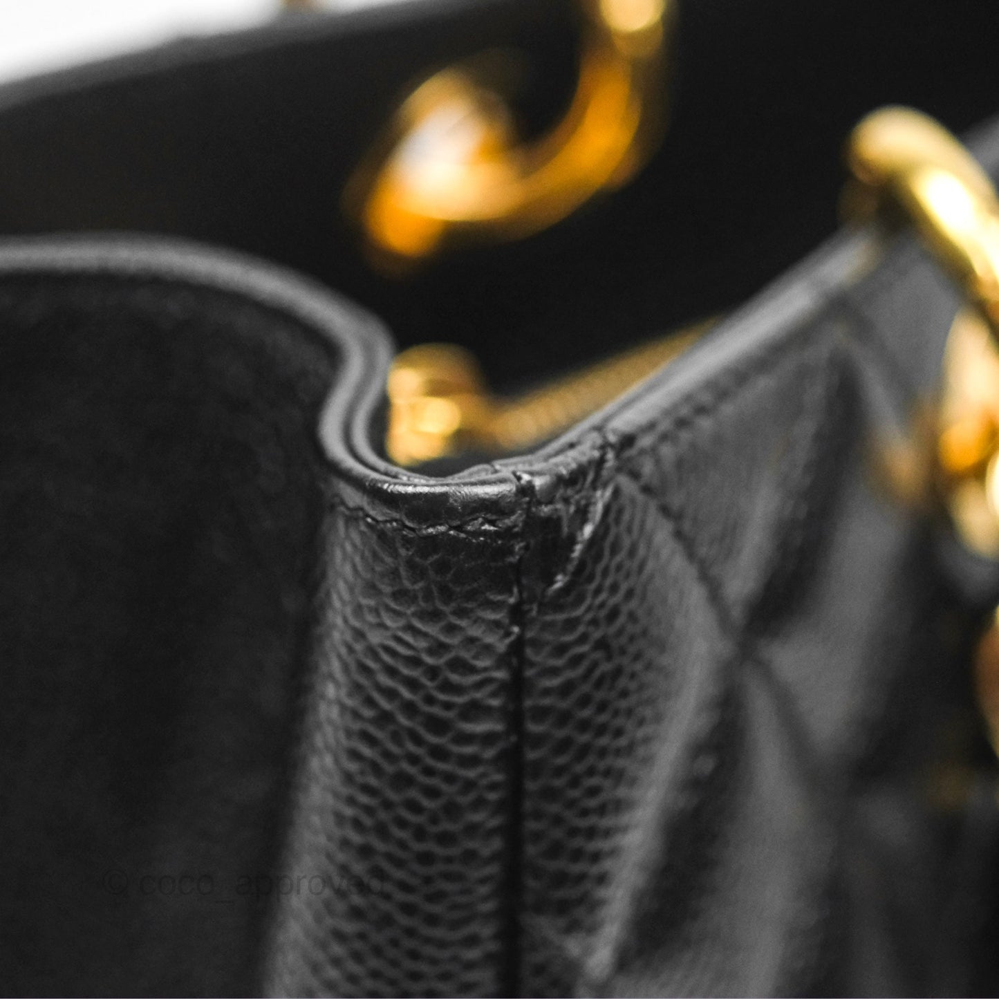Chanel GST Black Caviar Gold Hardware