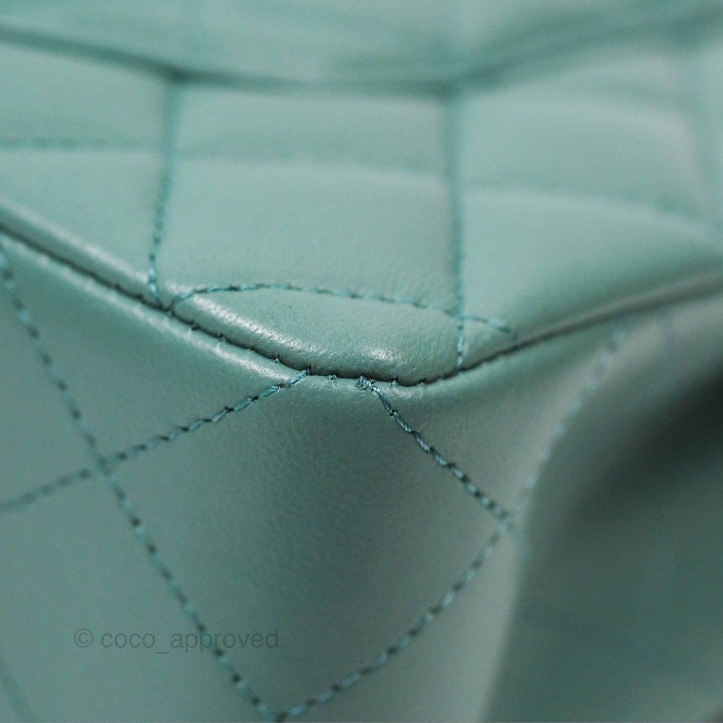Chanel Small Quilted Classic Flap Dark Tiffany Green Lambskin Gold Hardware