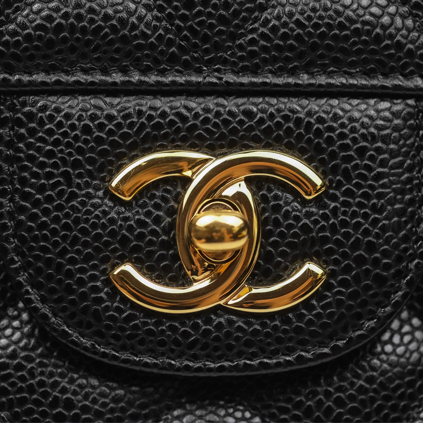 Chanel Jumbo Double Flap Black Caviar Gold Hardware⁣⁣