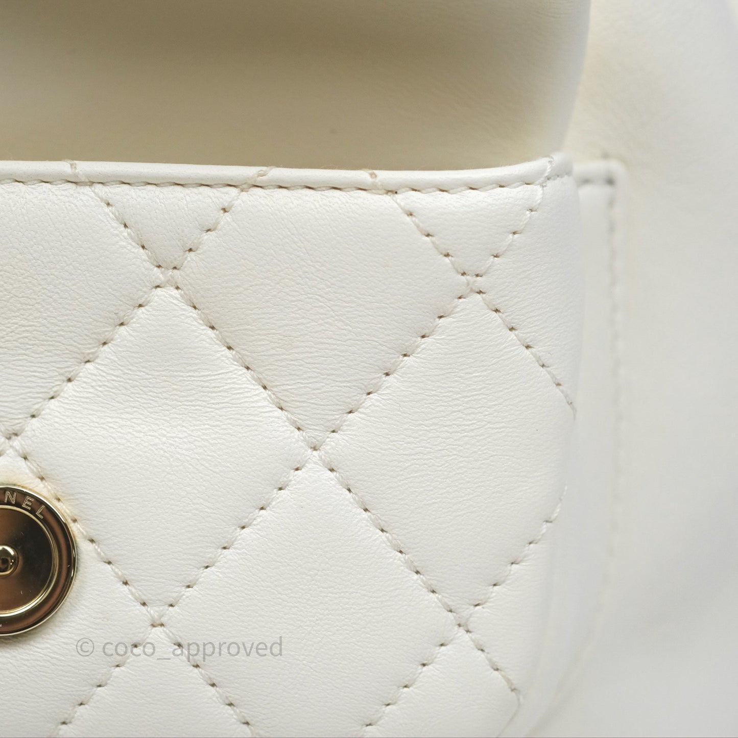 Chanel Quilted Small Duma Drawstring Backpack White Calfskin Gold Hardware