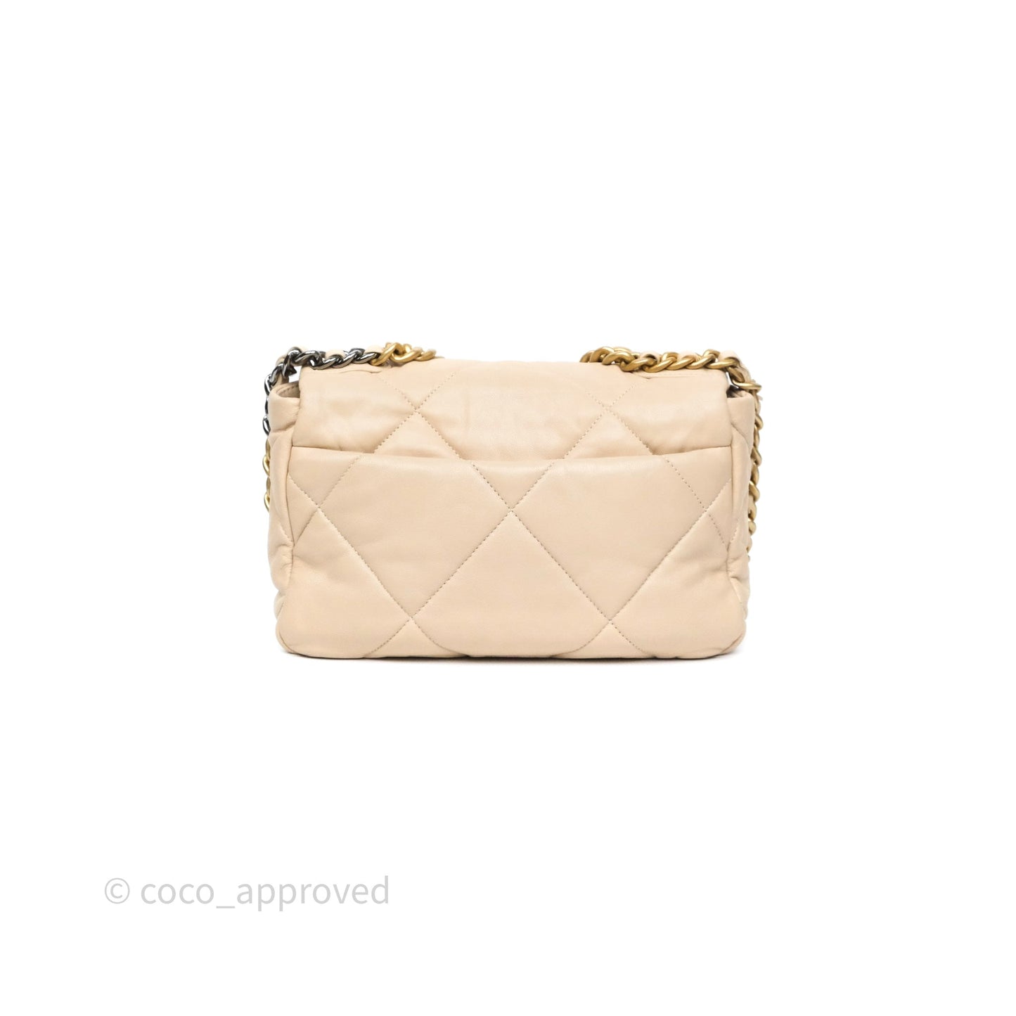 Chanel 19 Small Beige Mixed Hardware
