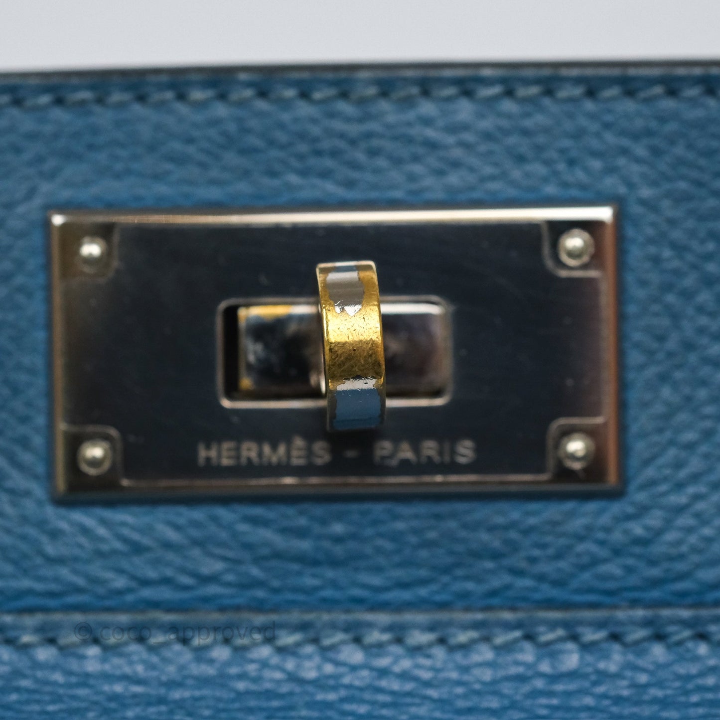 Hermès ToolBox 20 Bleu Cobalt 7C Evercolor Palladium Hardware