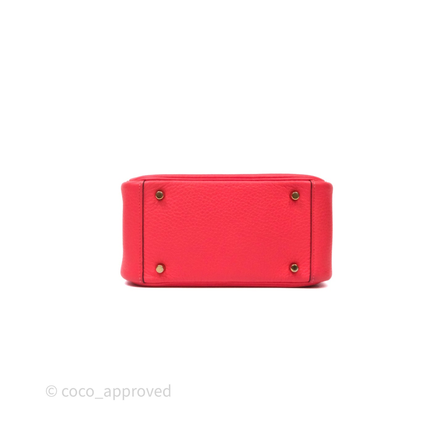 Hermès Mini Lindy 0E Rose Texas Clemence Gold Hardware