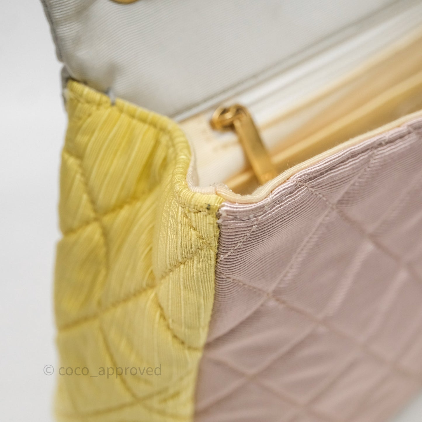 Chanel Reissue Flap Bag Tricolor Pastel Satin Aged Gold Hardware