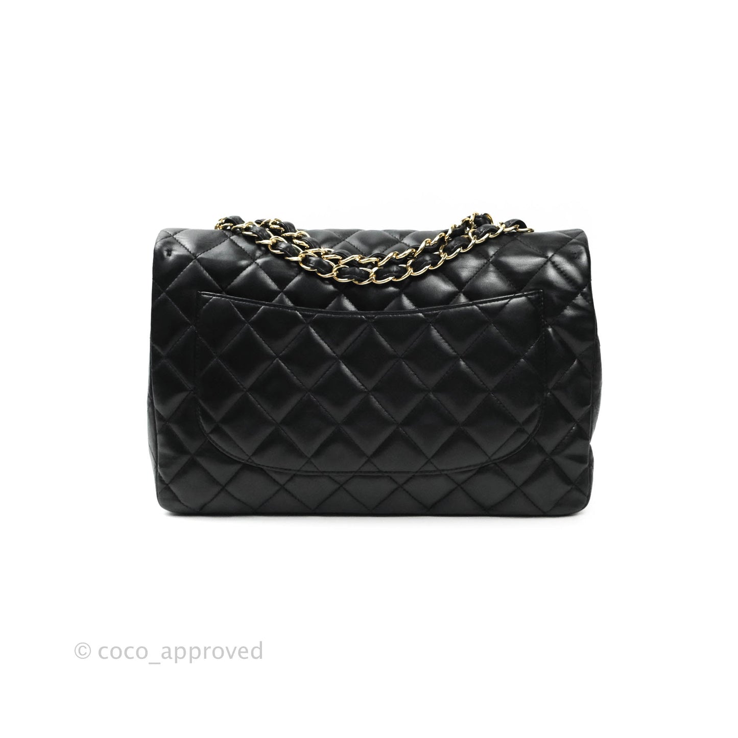 Chanel Jumbo Single Flap Black Lambskin 24K Gold Hardware⁣⁣