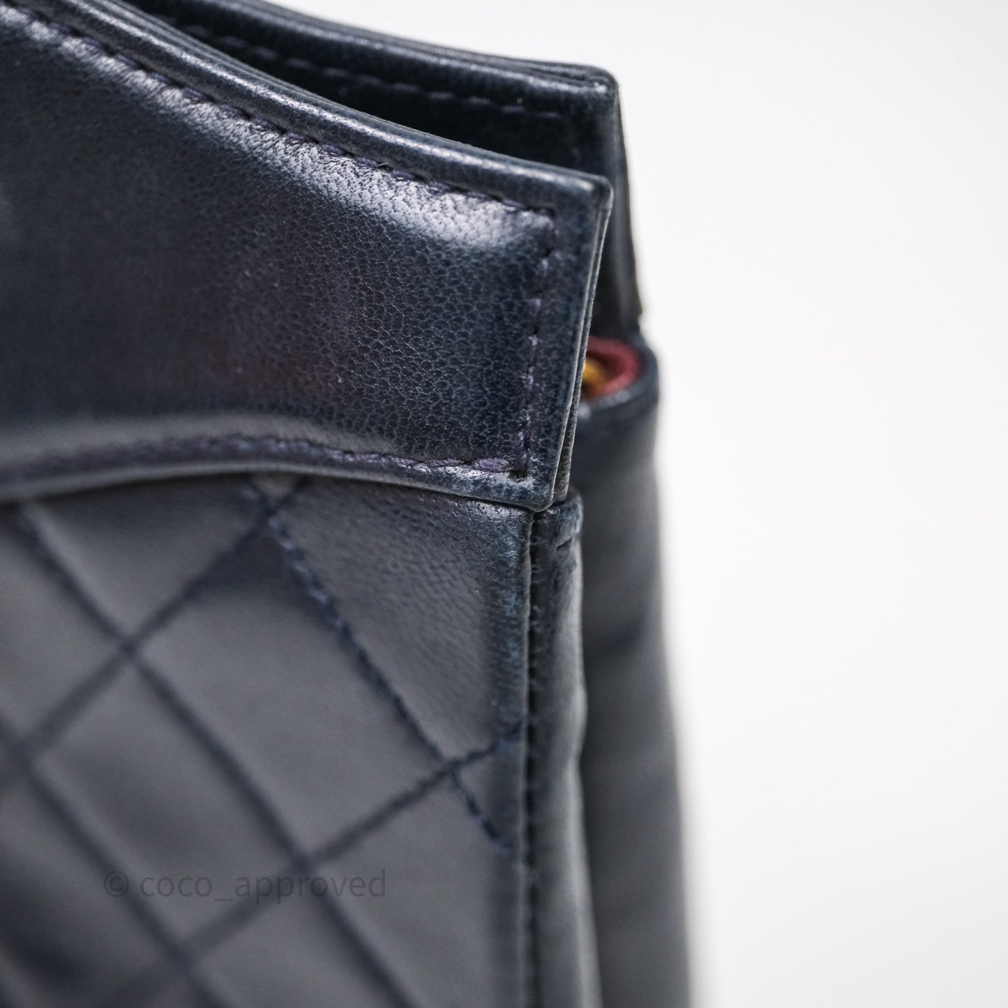 Chanel Vintage 31 Navy Lambskin 24K Gold Hardware