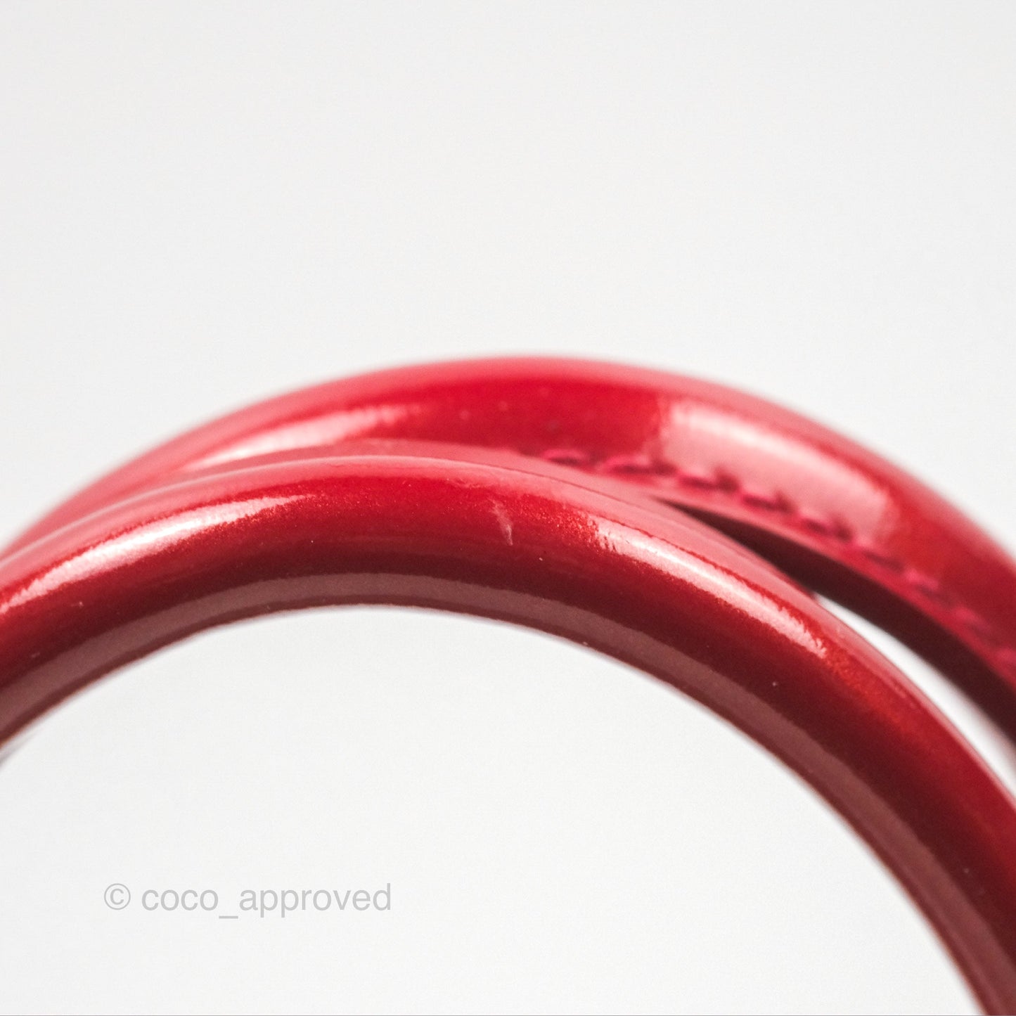 Louis Vuitton Alma BB Red Patent Gold Hardware